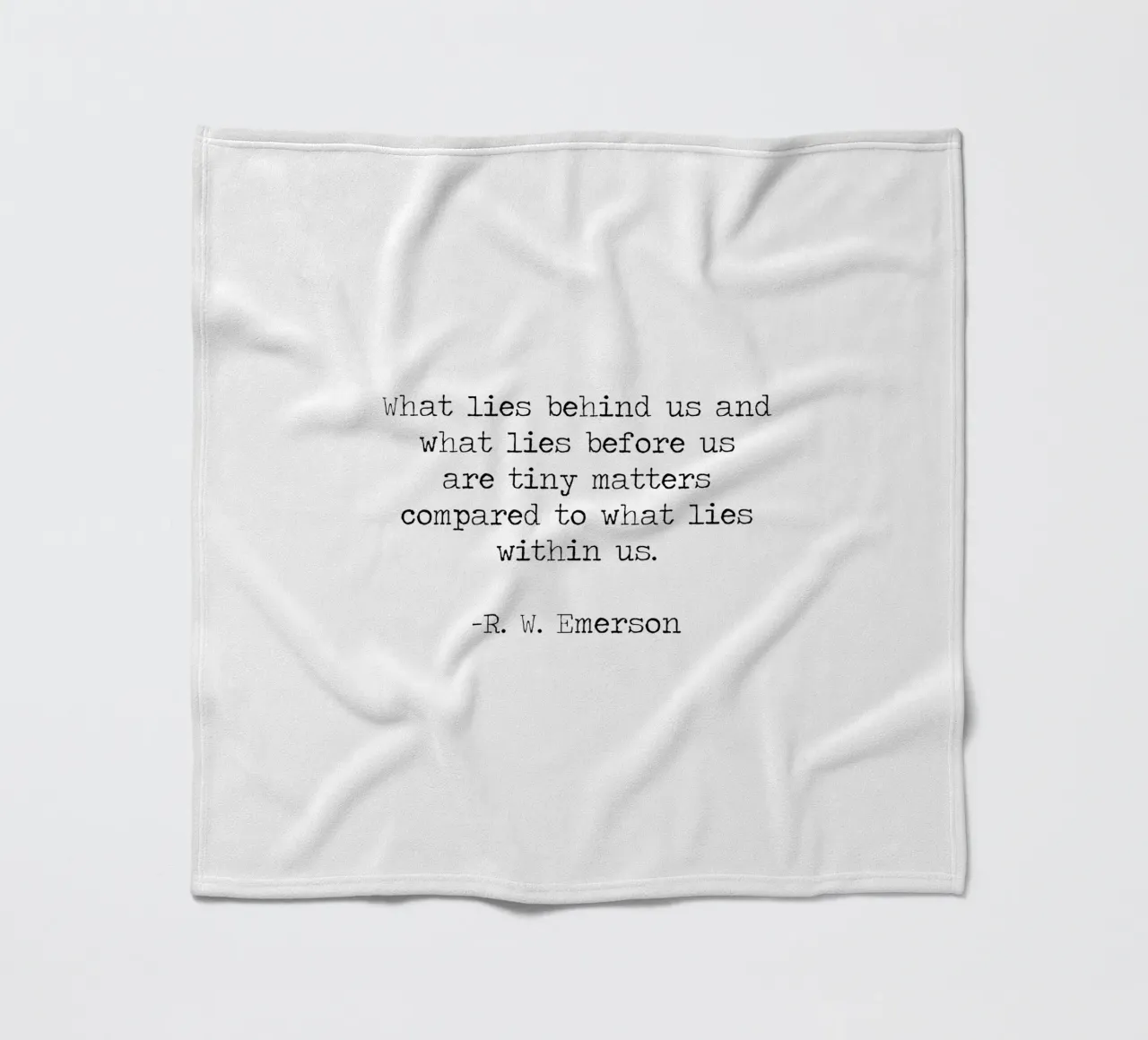 Le piccole cose contano in confronto a quello che c'è dentro di noi - Citazione di Emerson coperta in pile da Summer Soul Co. - Quotes
