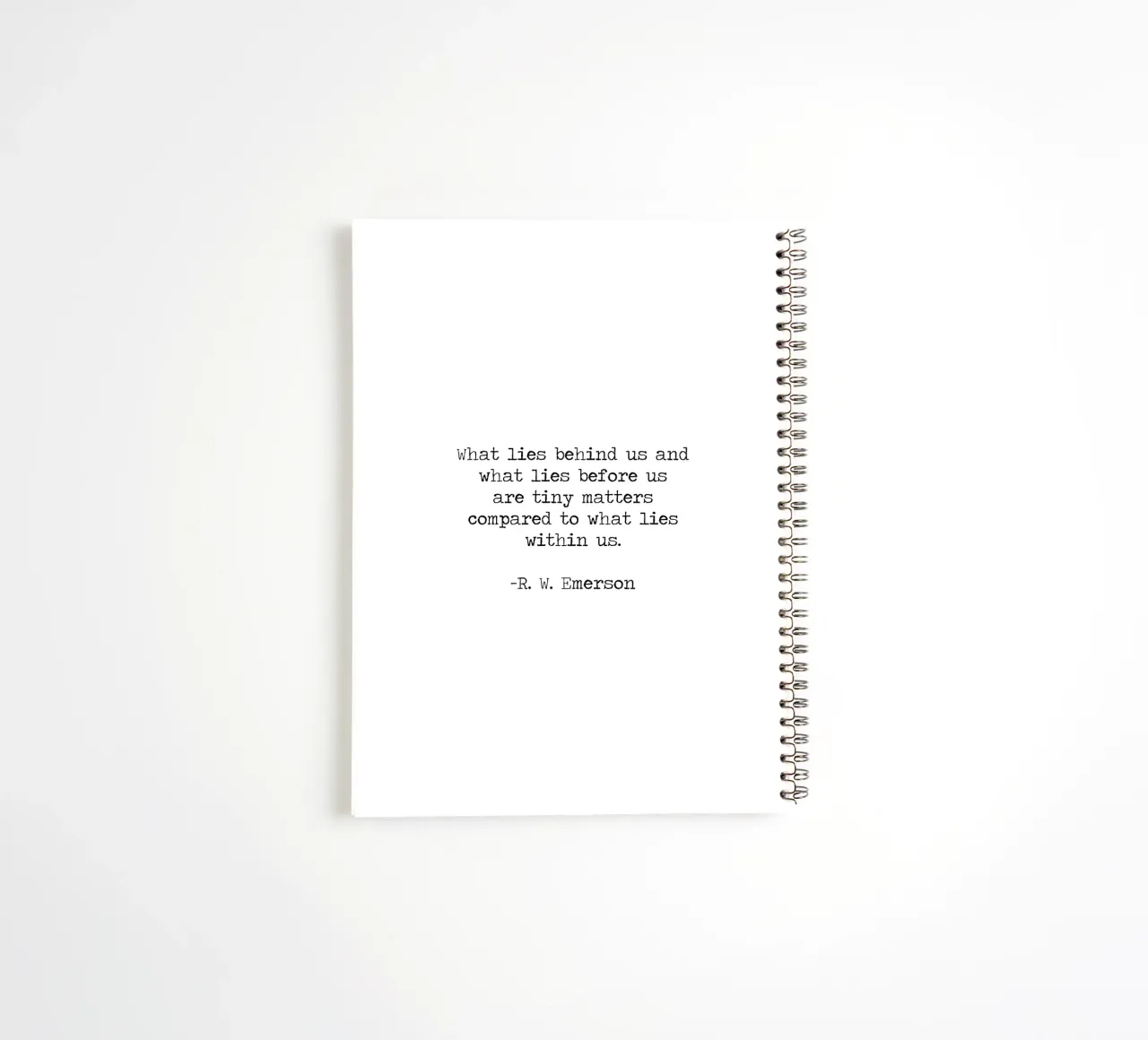 Tiny matters compared to what lies within us - Emerson quote spiral notebook by Summer Soul Co. - Quotes