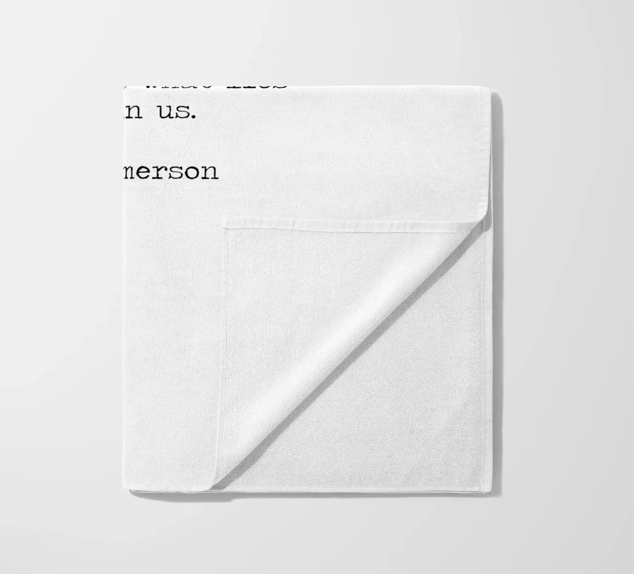 Le piccole cose contano in confronto a quello che c'è dentro di noi - Citazione di Emerson telo mare da Summer Soul Co. - Quotes
