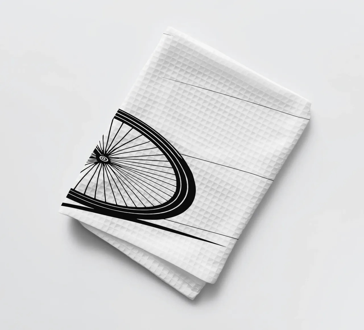 Dynamik in Schwarz-Weiß –Rennrad-Design für echte Speed-Fans Geschirrtuch von Radkunstwerk