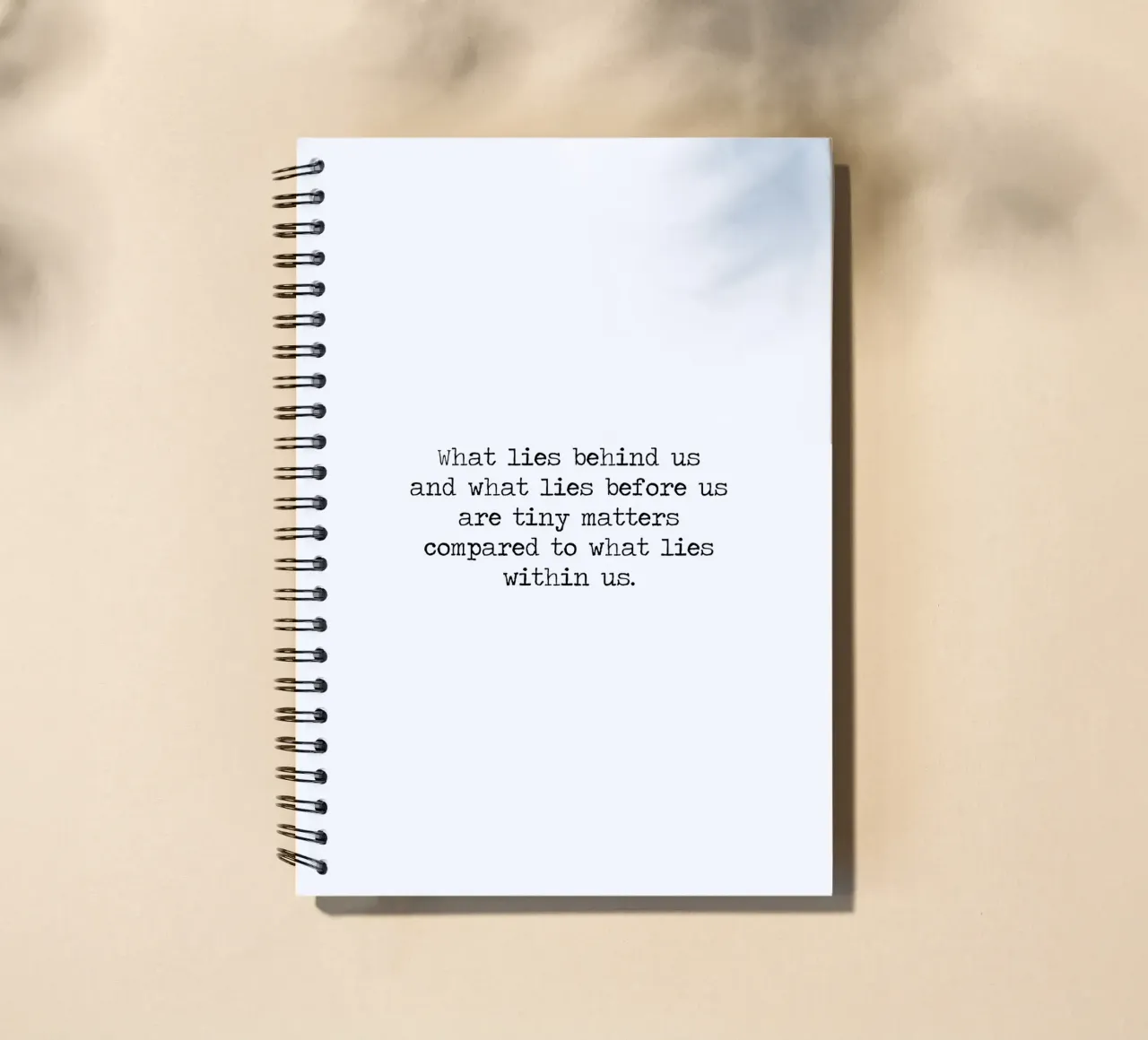 Tiny matters compared to what lies within us - Emerson quote spiral notebook by Summer Soul Co. - Quotes