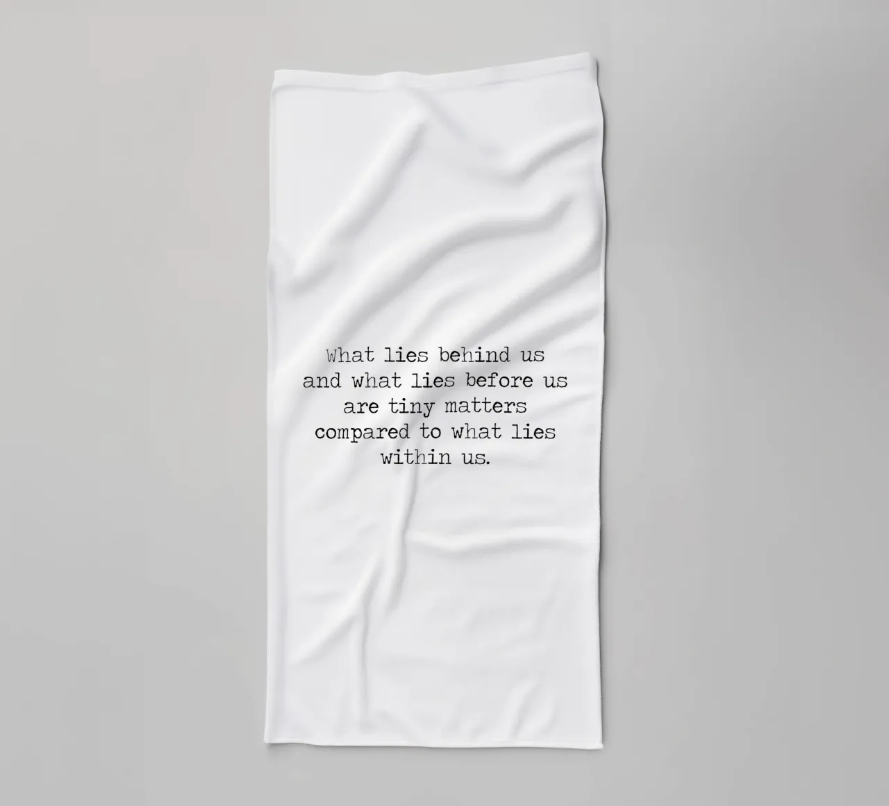 Tiny matters compared to what lies within us - Emerson quote towel by Summer Soul Co. - Quotes