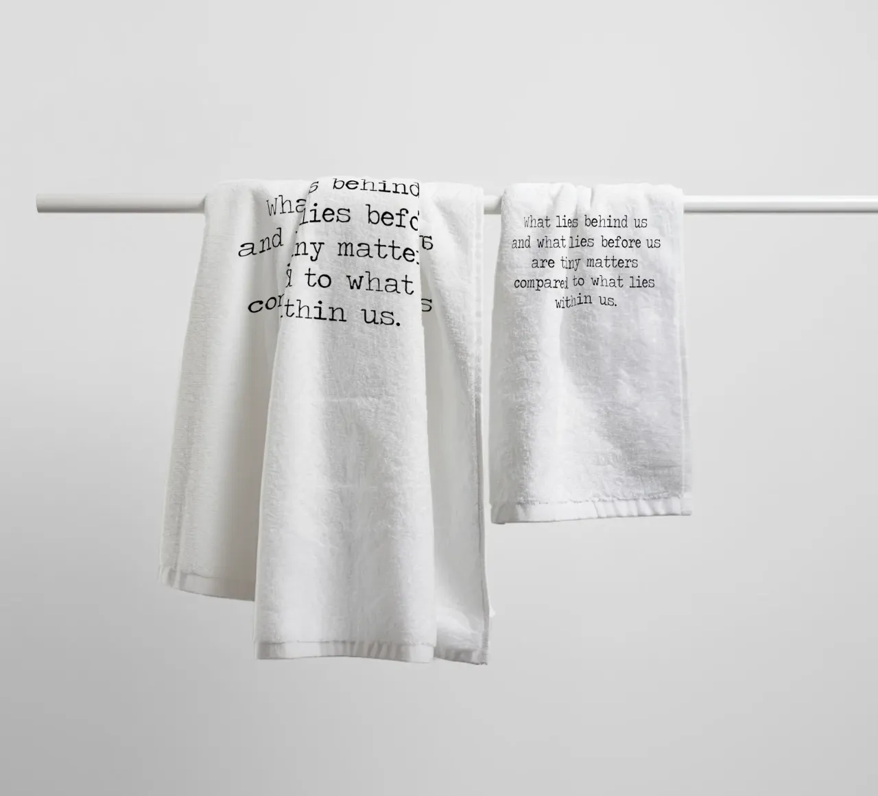Tiny matters compared to what lies within us - Emerson quote towel by Summer Soul Co. - Quotes