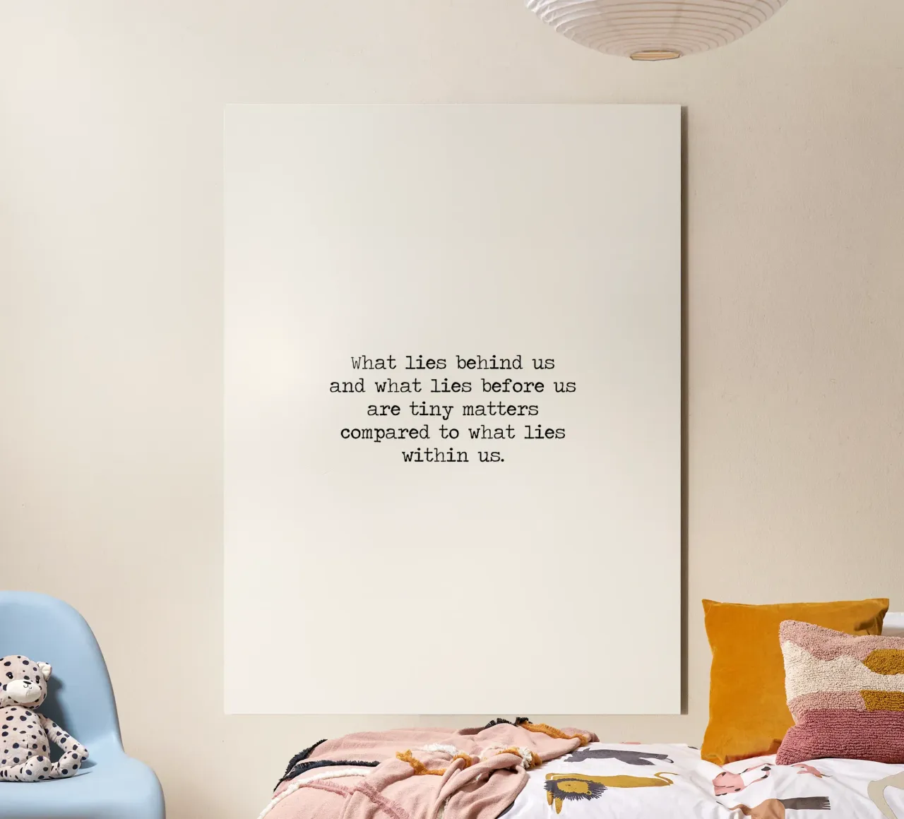 Le piccole cose contano in confronto a quello che c'è dentro di noi - Citazione di Emerson alluminio dibond da Summer Soul Co. - Quotes