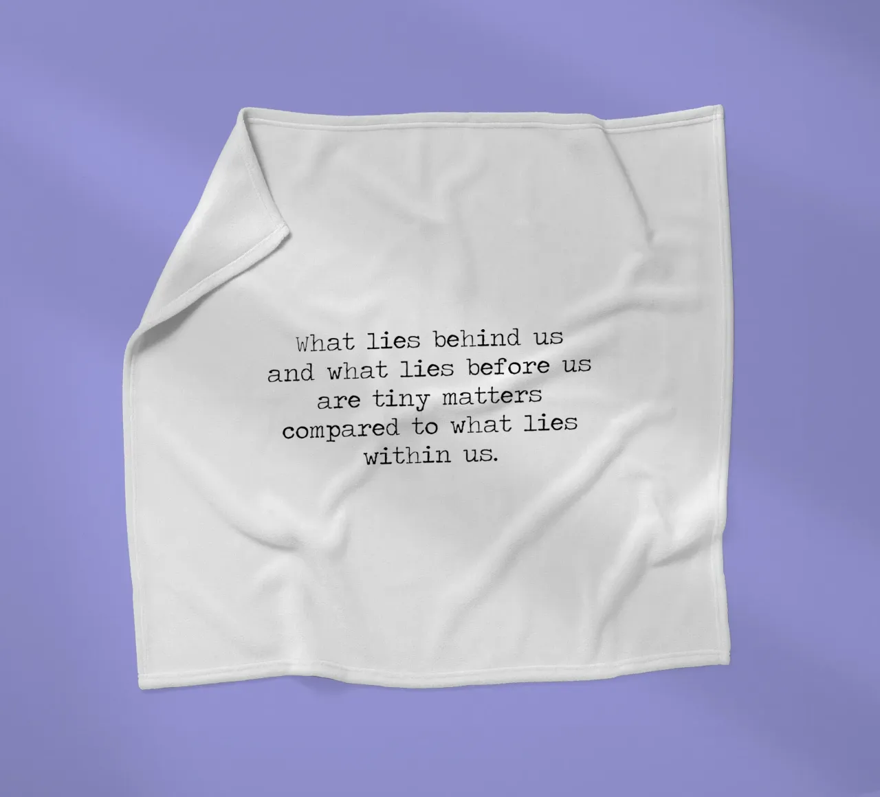 Le piccole cose contano in confronto a quello che c'è dentro di noi - Citazione di Emerson coperta in pile da Summer Soul Co. - Quotes