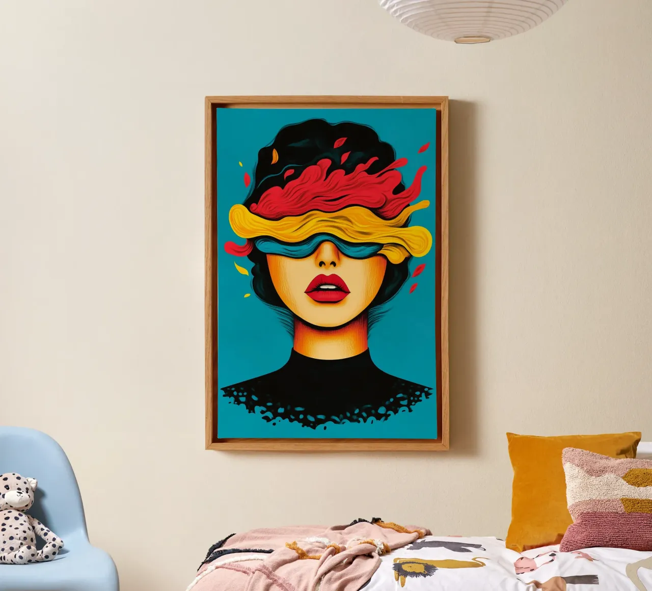 Colourful rush of thoughts canvas by melipo-art