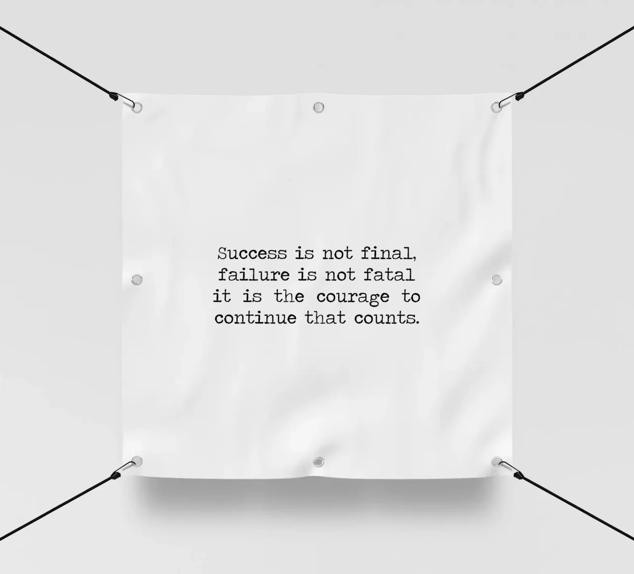 Il successo non è definitivo, il fallimento non è fatale. Citazione sul coraggio telo in pvc da Summer Soul Co. - Quotes