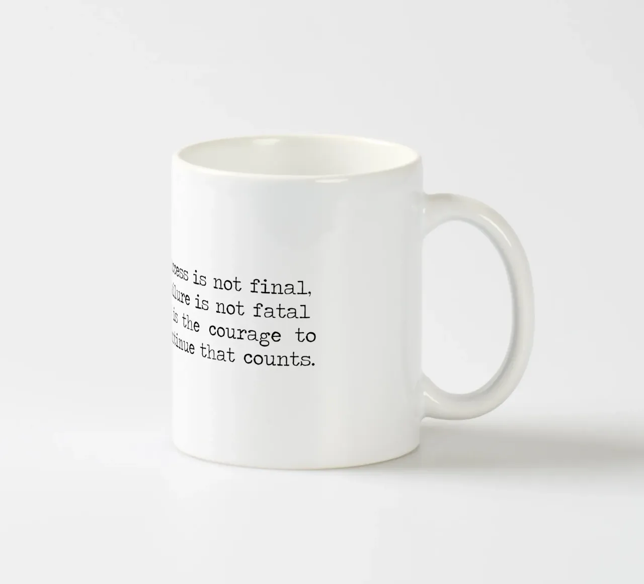 Le succès n'est pas définitif, l'échec n'est pas fatal. Citation de Courage mug en céramique de Summer Soul Co. - Quotes