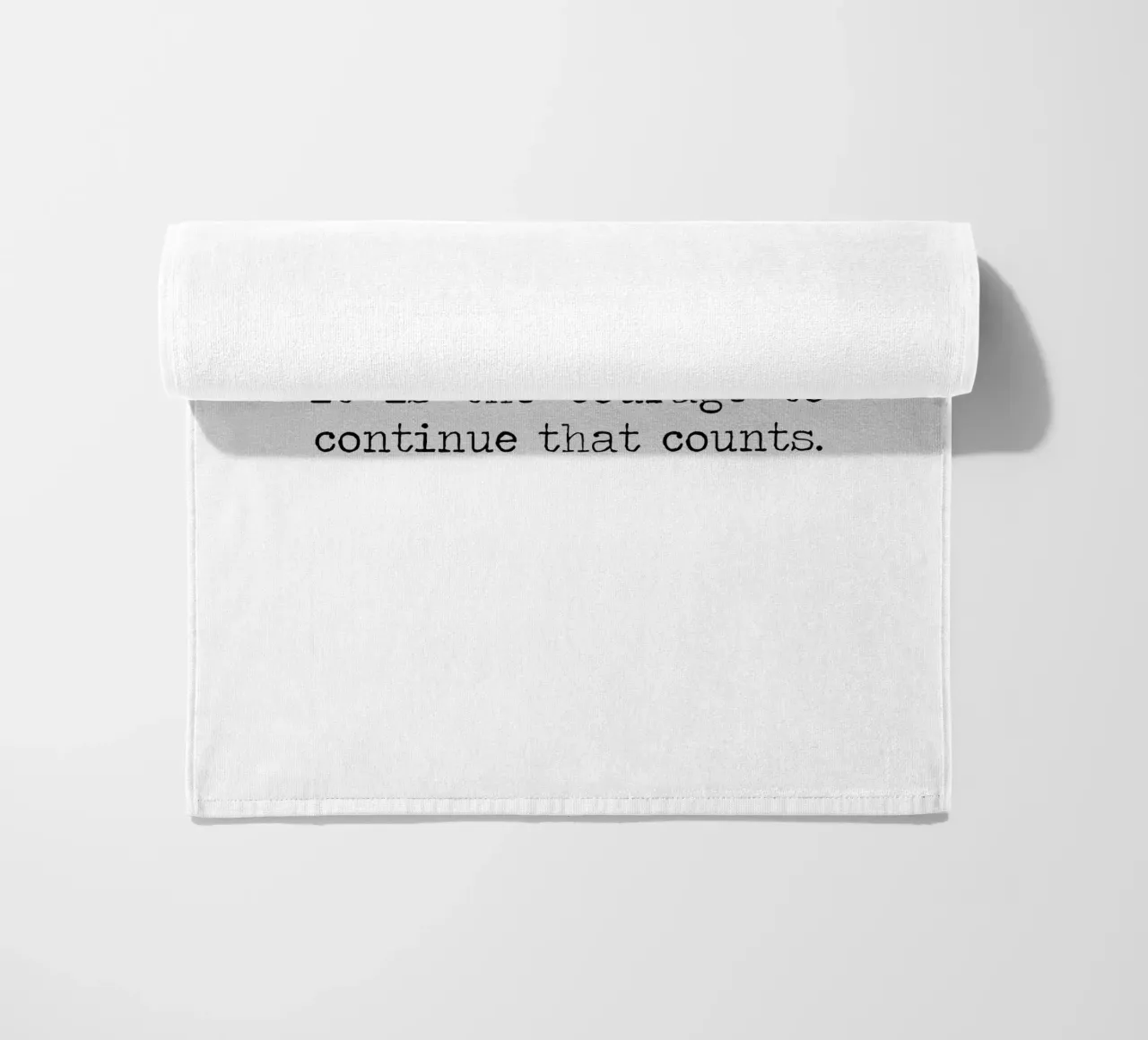 Success if not final, failure is not fatal. Courage quote beach towel by Summer Soul Co. - Quotes