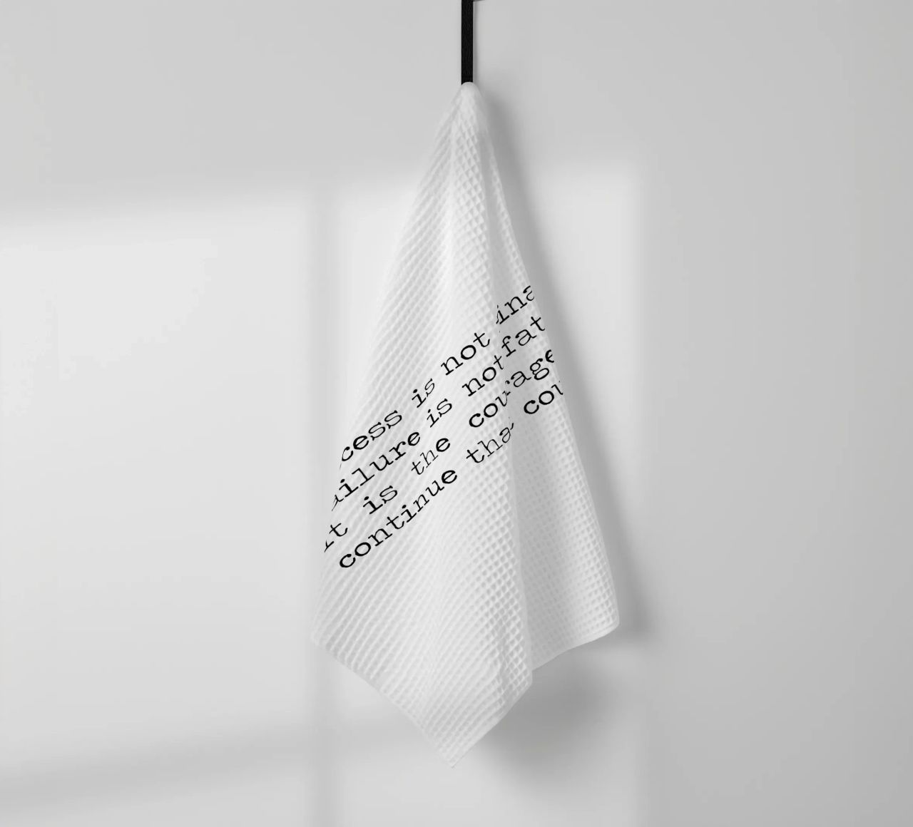 Success if not final, failure is not fatal. Courage quote tea towel by Summer Soul Co. - Quotes
