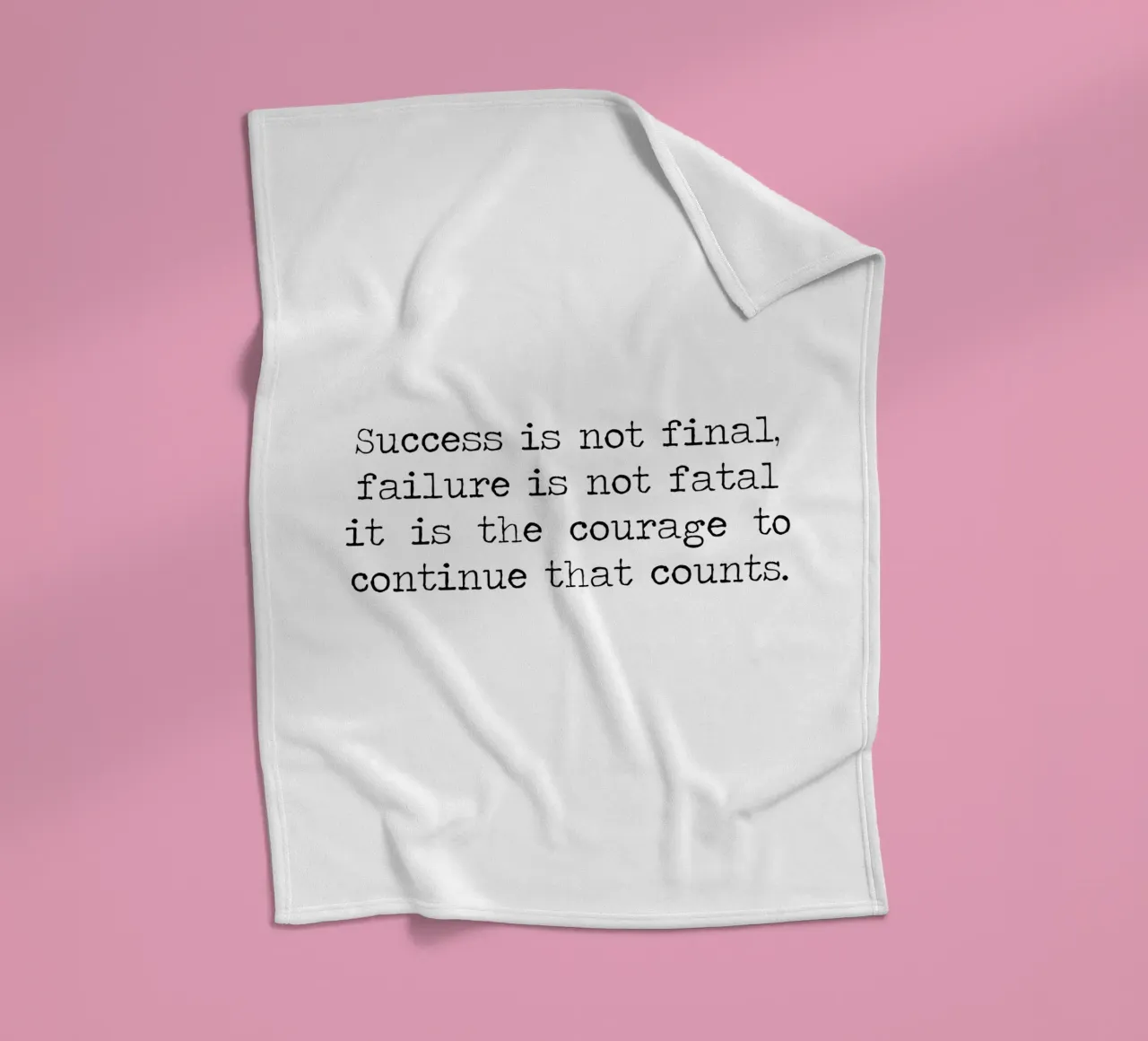 Success if not final, failure is not fatal. Courage quote fleece blanket by Summer Soul Co. - Quotes