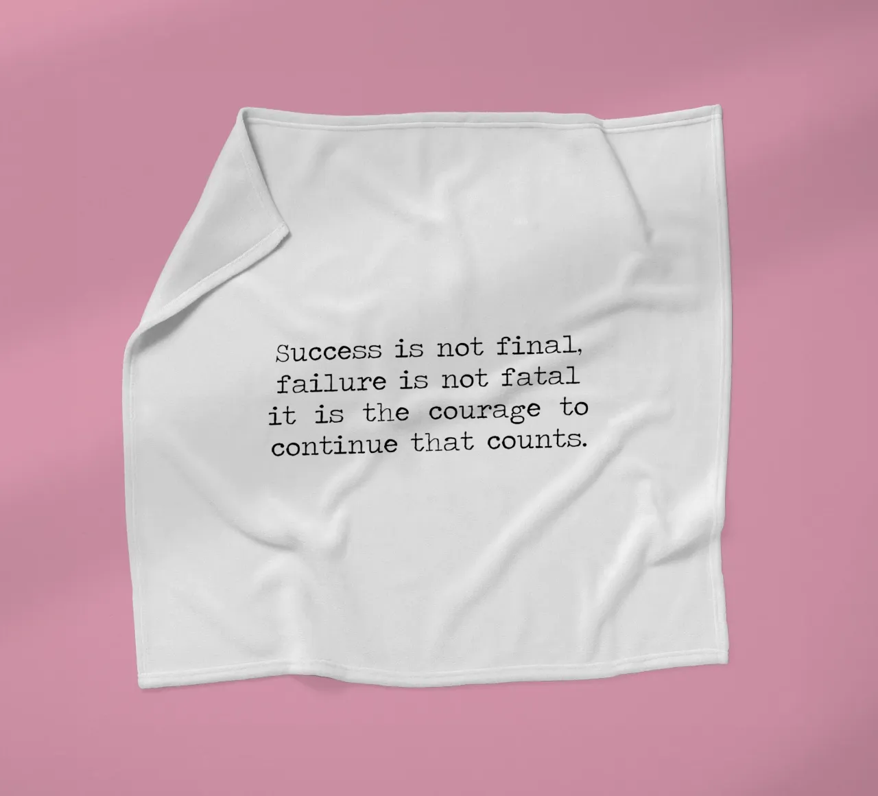 Success if not final, failure is not fatal. Courage quote fleece blanket by Summer Soul Co. - Quotes