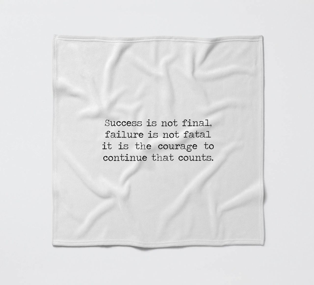 Success if not final, failure is not fatal. Courage quote fleece blanket by Summer Soul Co. - Quotes