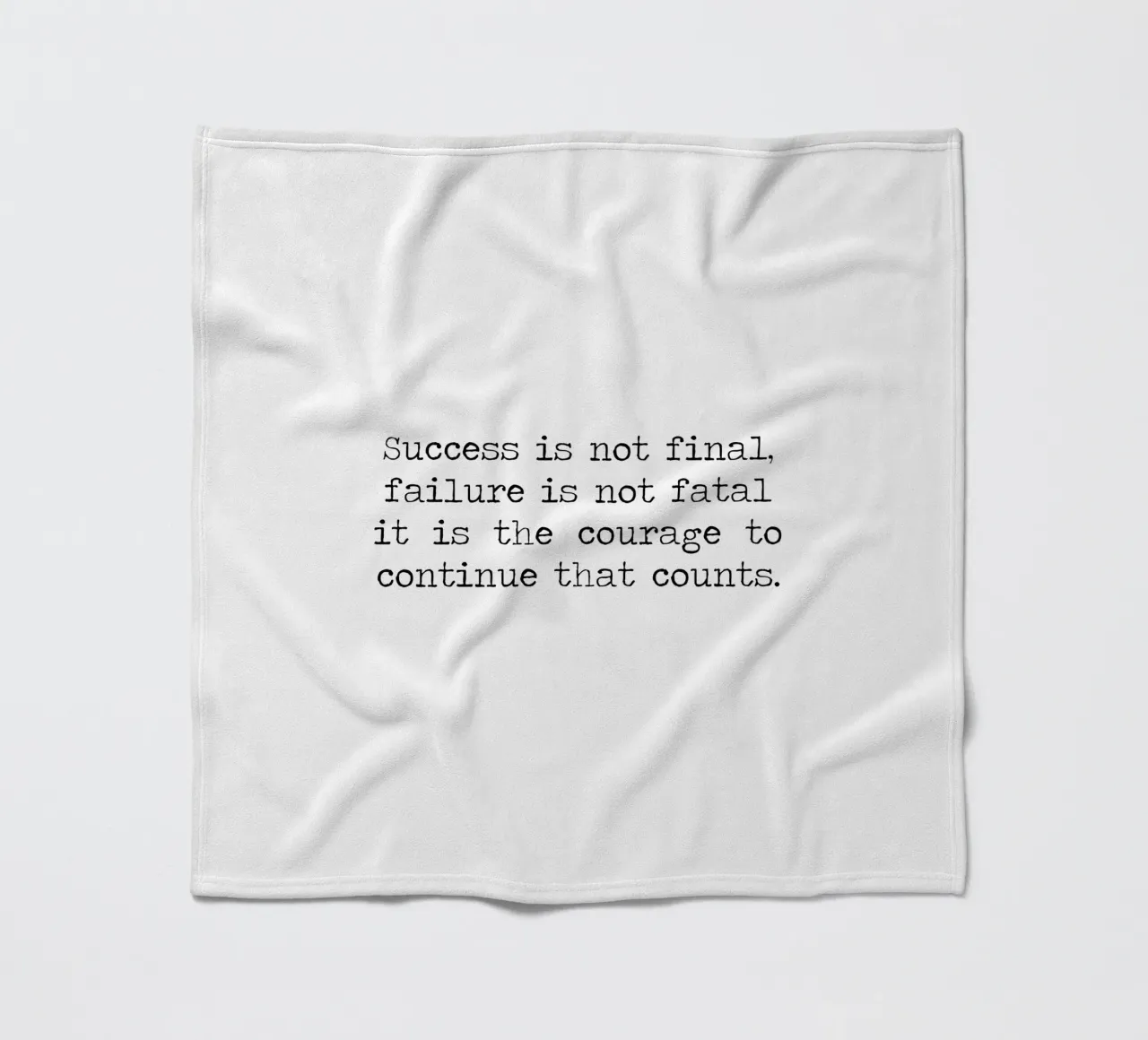 Success if not final, failure is not fatal. Courage quote fleece blanket by Summer Soul Co. - Quotes
