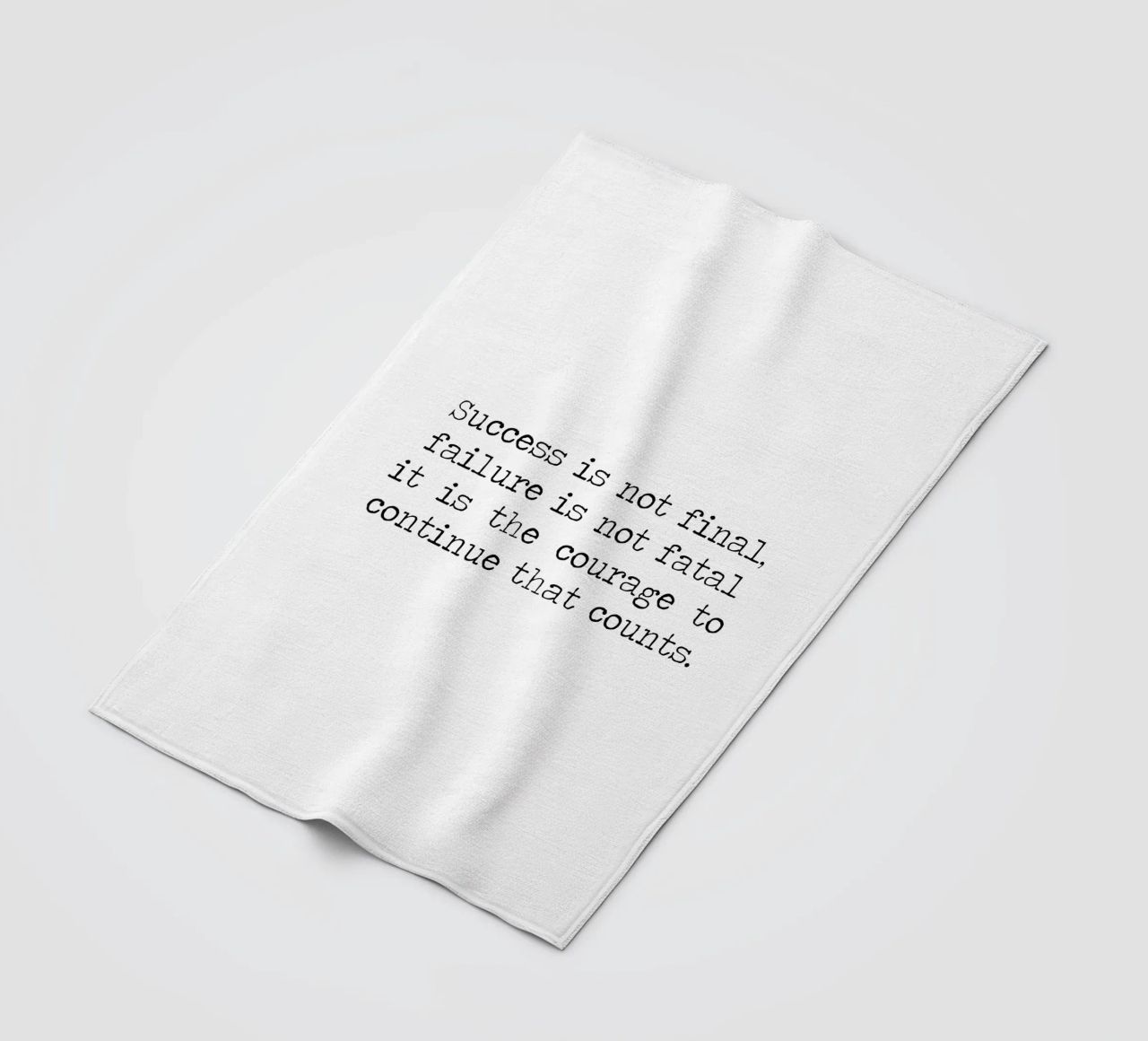 Success if not final, failure is not fatal. Courage quote fleece blanket by Summer Soul Co. - Quotes