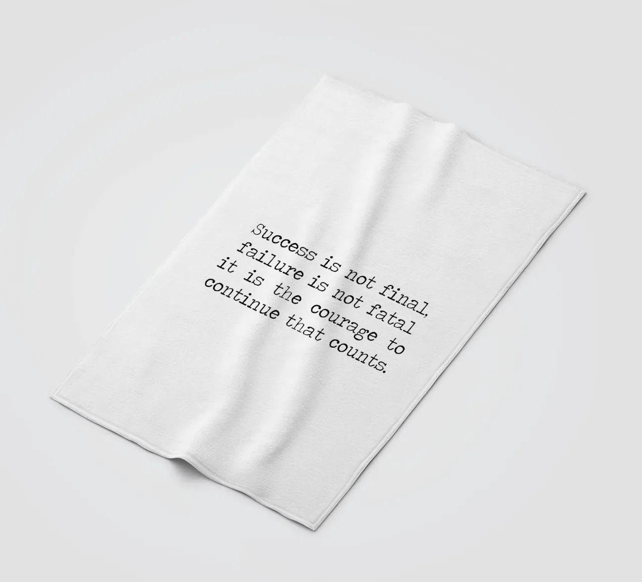 Le succès n'est pas définitif, l'échec n'est pas fatal. Citation de Courage plaid polaire de Summer Soul Co. - Quotes