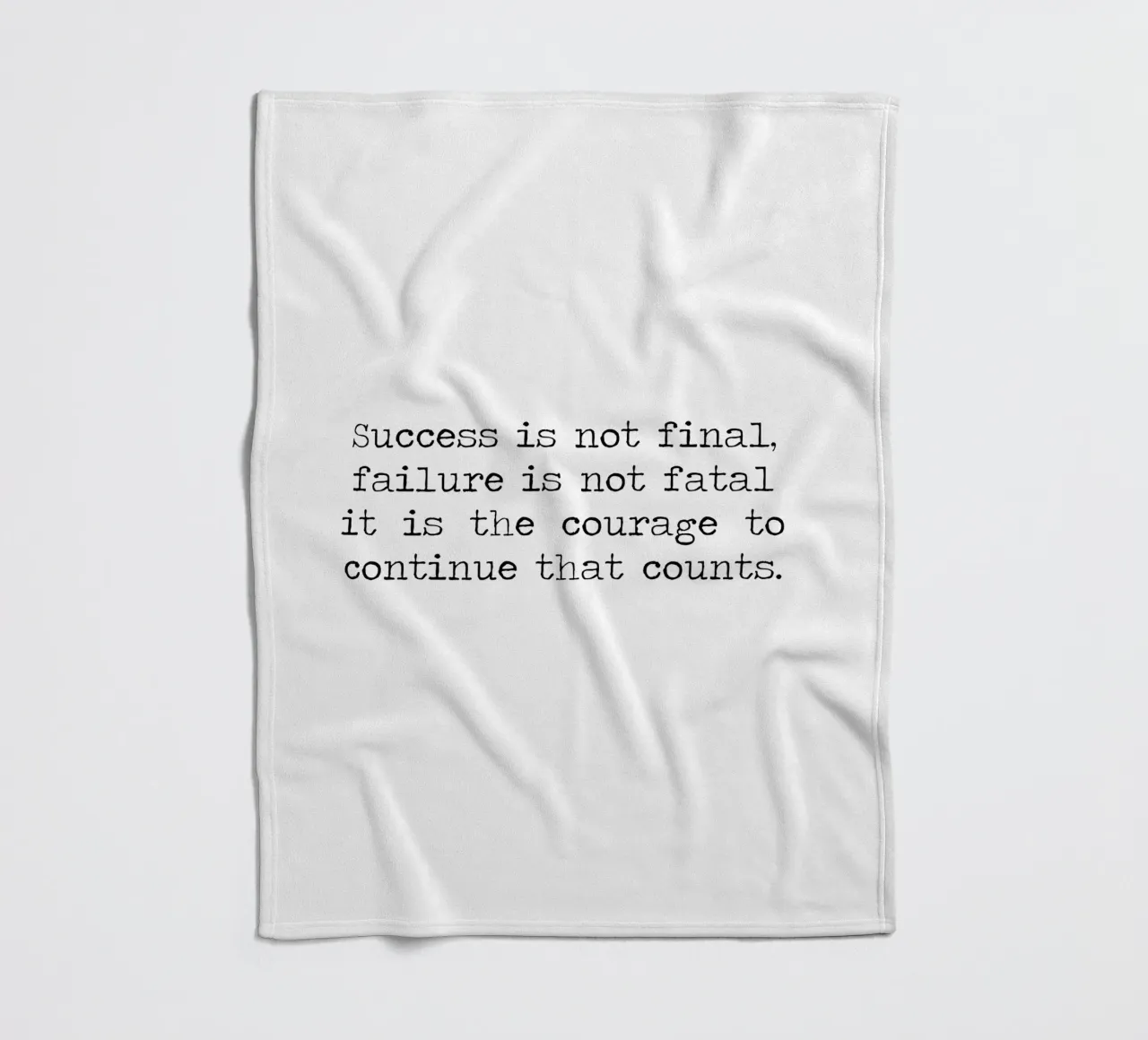 Success if not final, failure is not fatal. Courage quote fleece blanket by Summer Soul Co. - Quotes