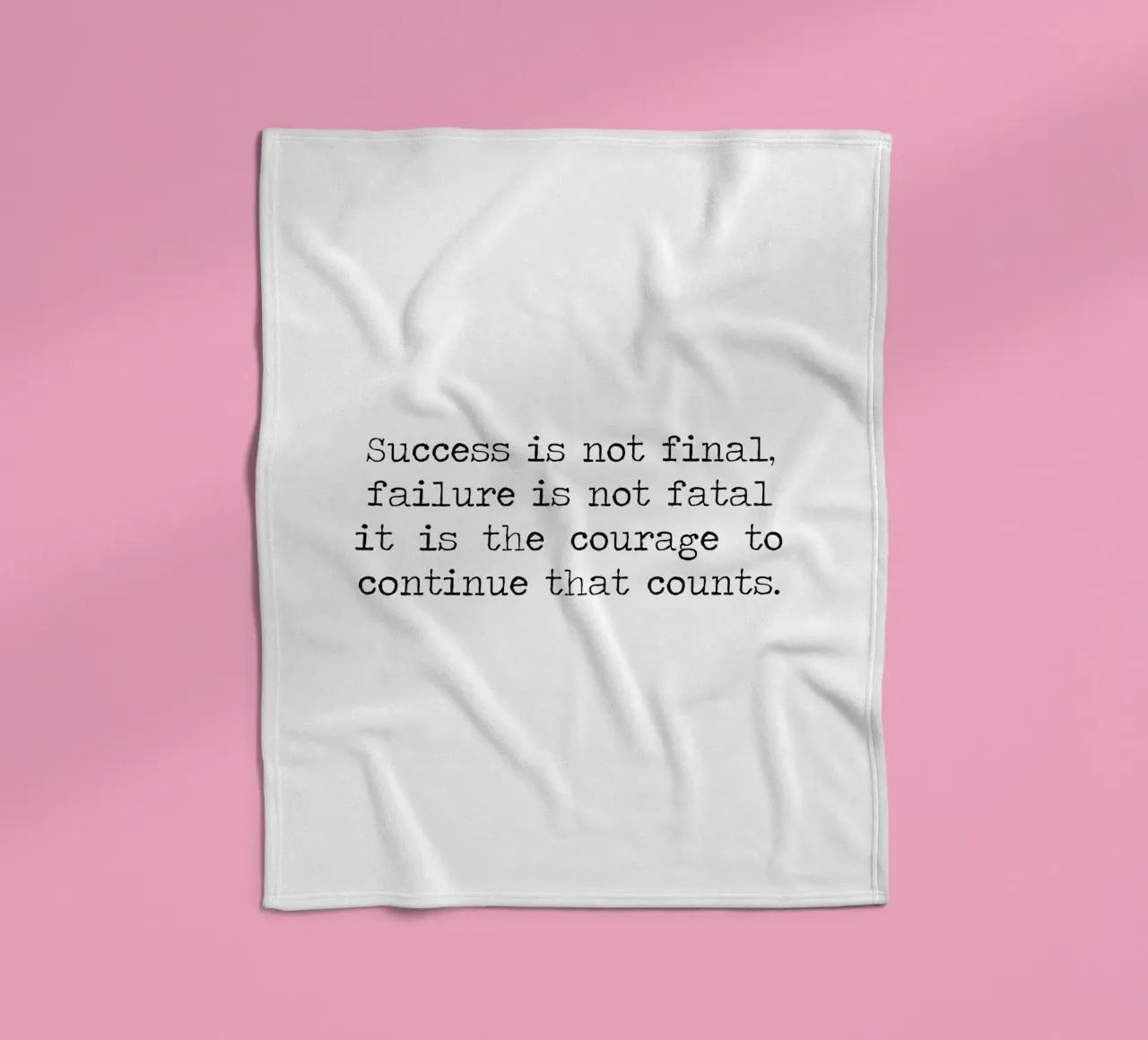 Success if not final, failure is not fatal. Courage quote fleece blanket by Summer Soul Co. - Quotes