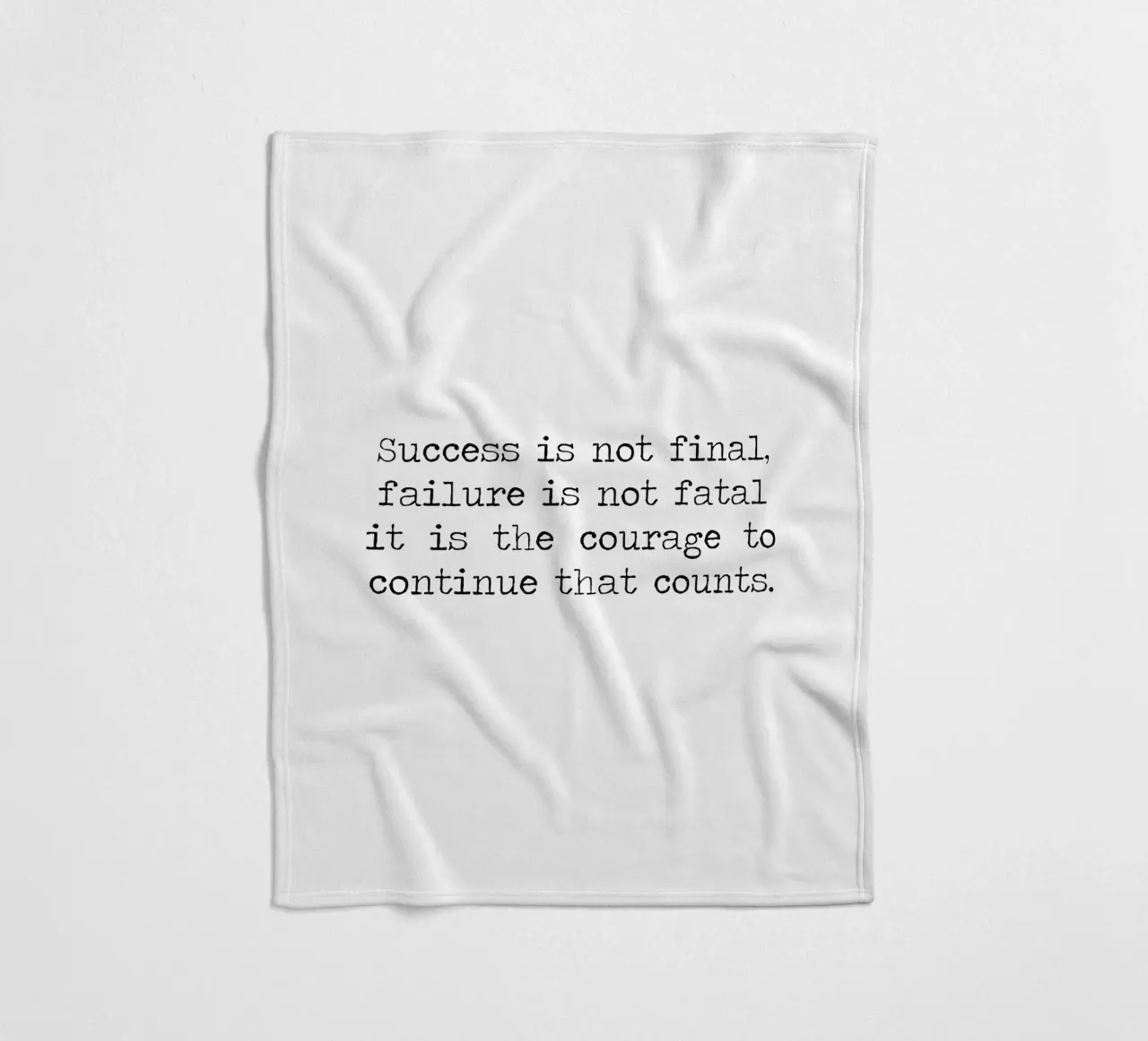 Success if not final, failure is not fatal. Courage quote fleece blanket by Summer Soul Co. - Quotes