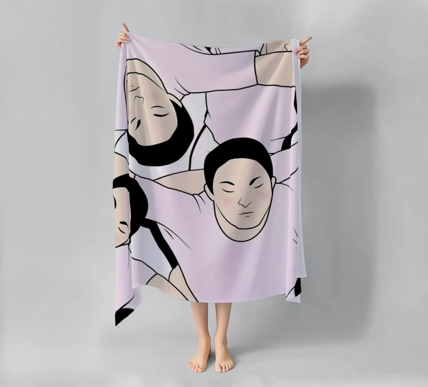 Shadows beach towel by Ruei