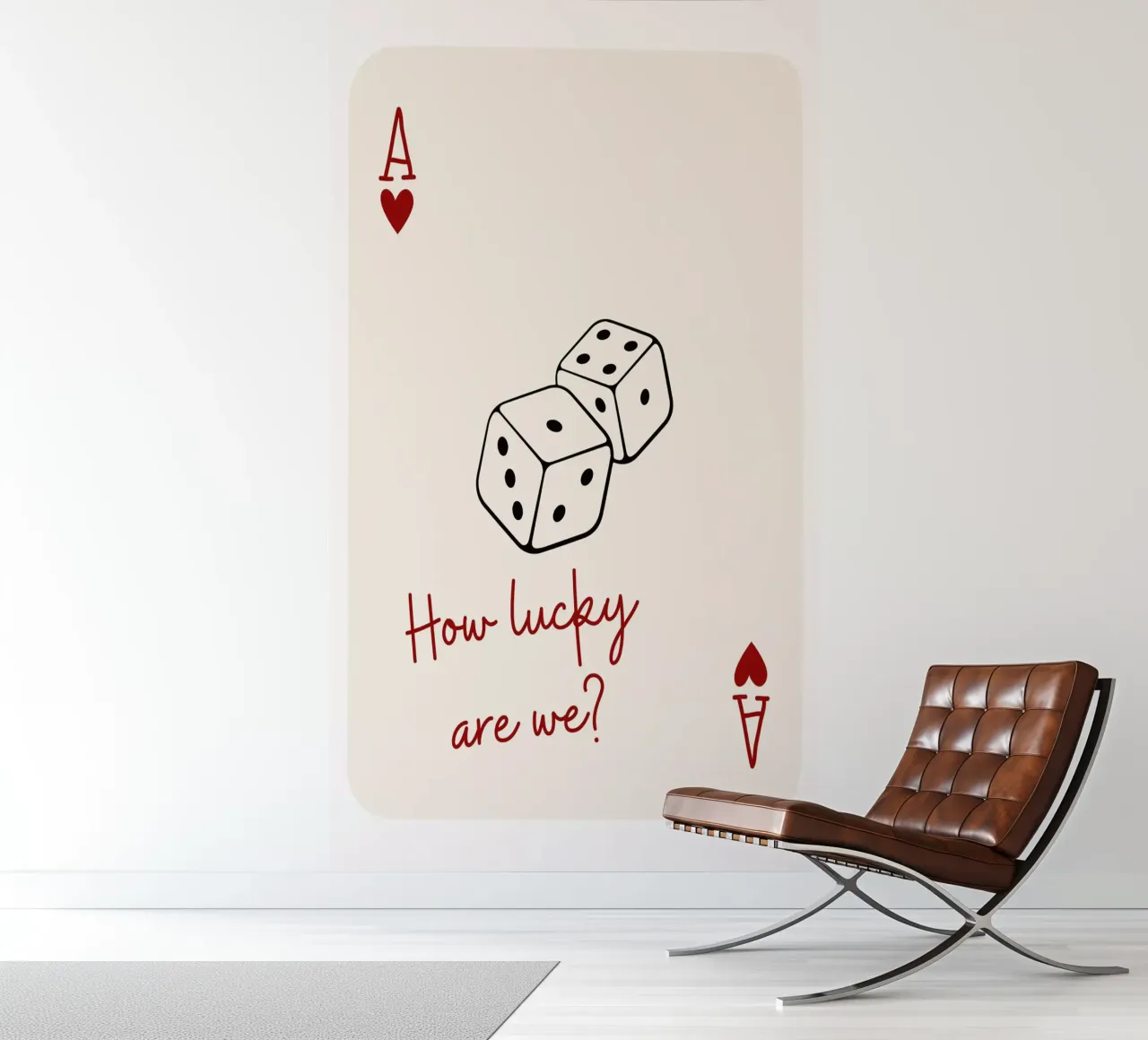 How lucky are we, quote and typography , ace card photo wallpaper by pdigitalprints