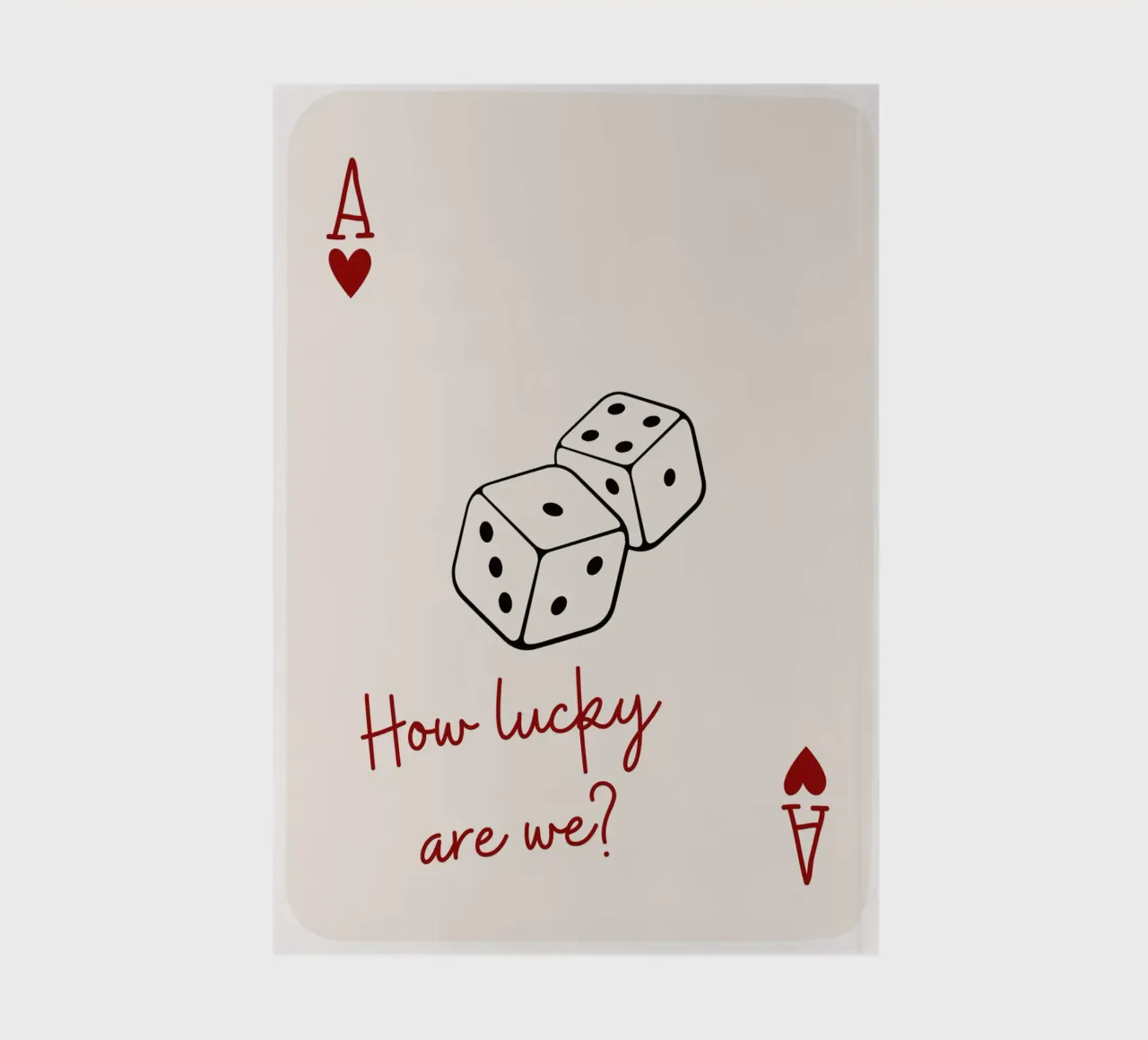 How lucky are we, quote and typography , ace card notebook by pdigitalprints