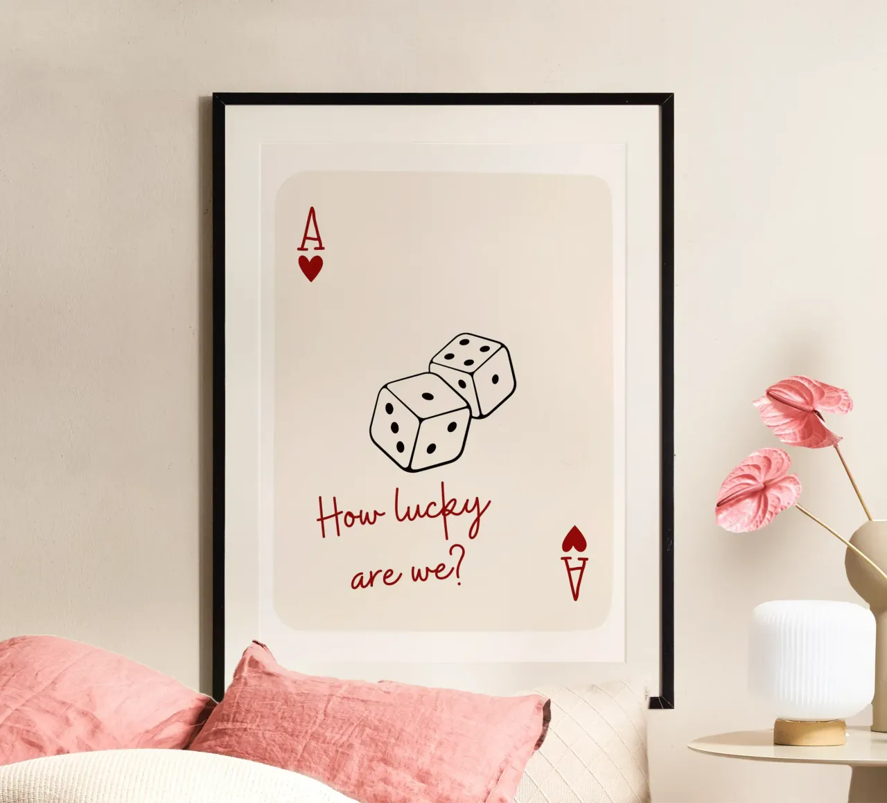 Quelle chance nous avons, citation et typographie , carte d'as poster de pdigitalprints