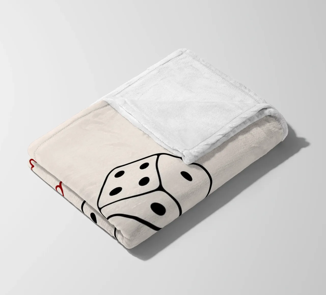 How lucky are we, quote and typography , ace card fleece blanket by pdigitalprints