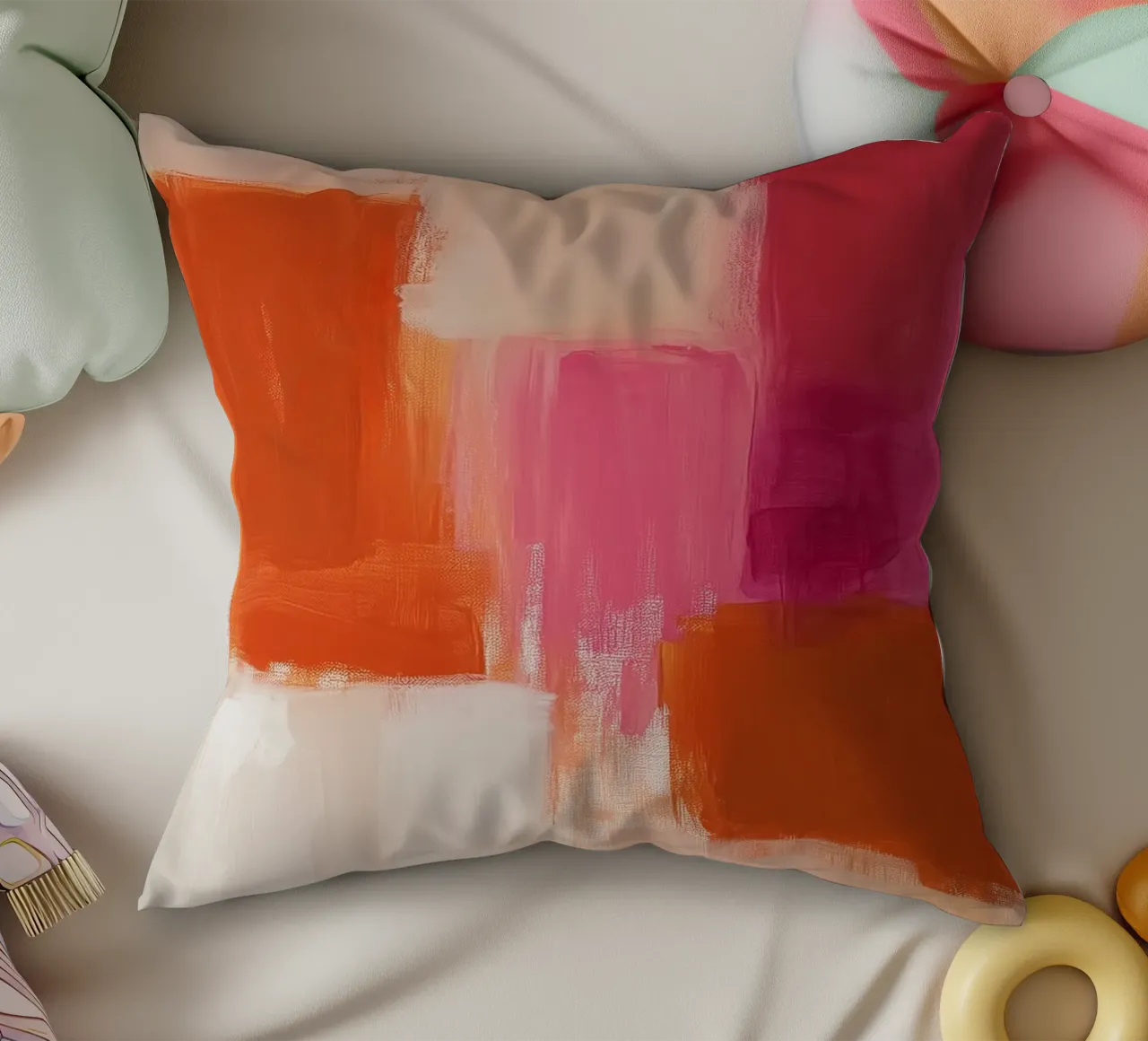 Colori astratti cuscino da Katja Stehle Design