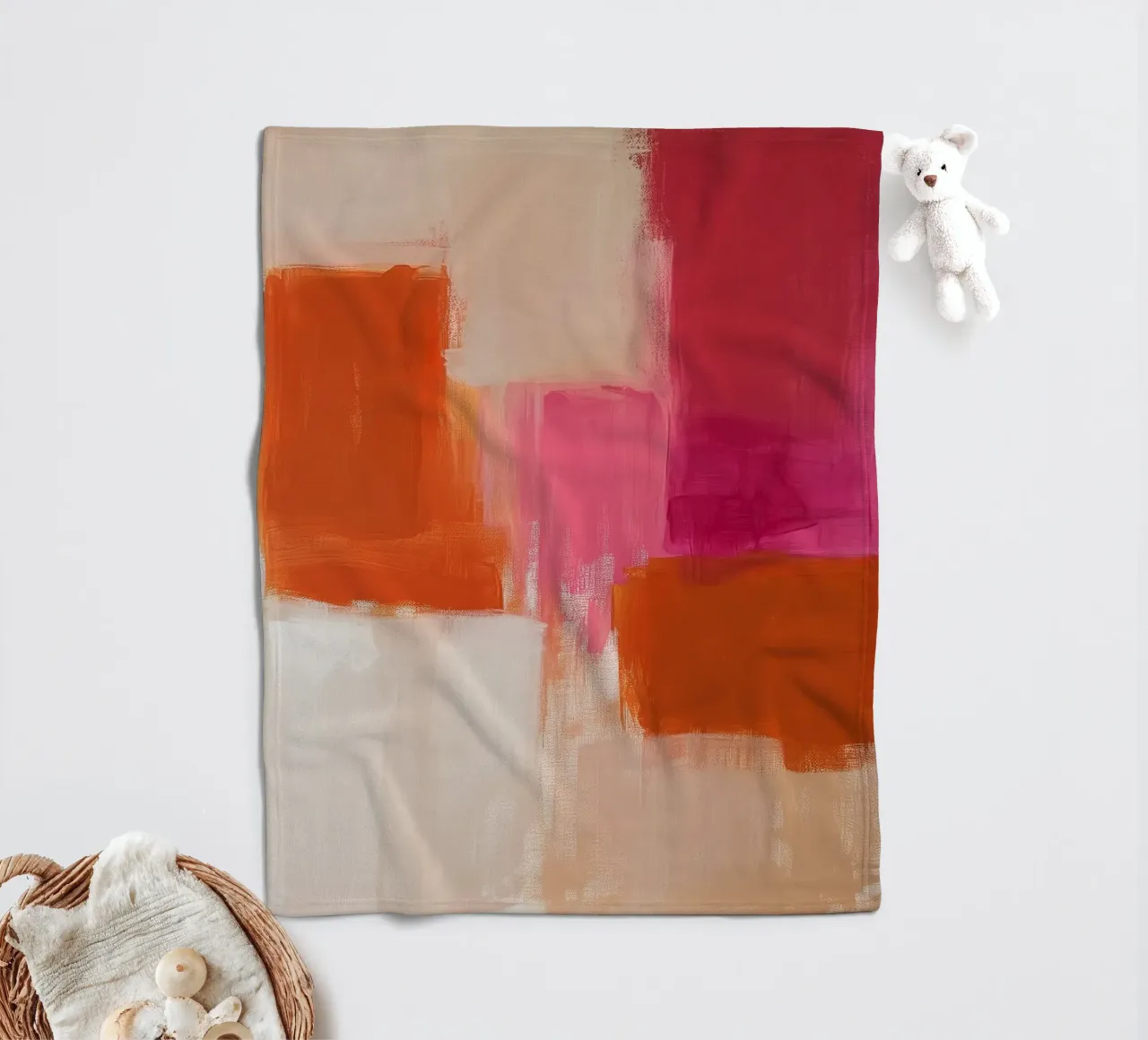 Abstrakte Farben Fleecedecke von Katja Stehle Design