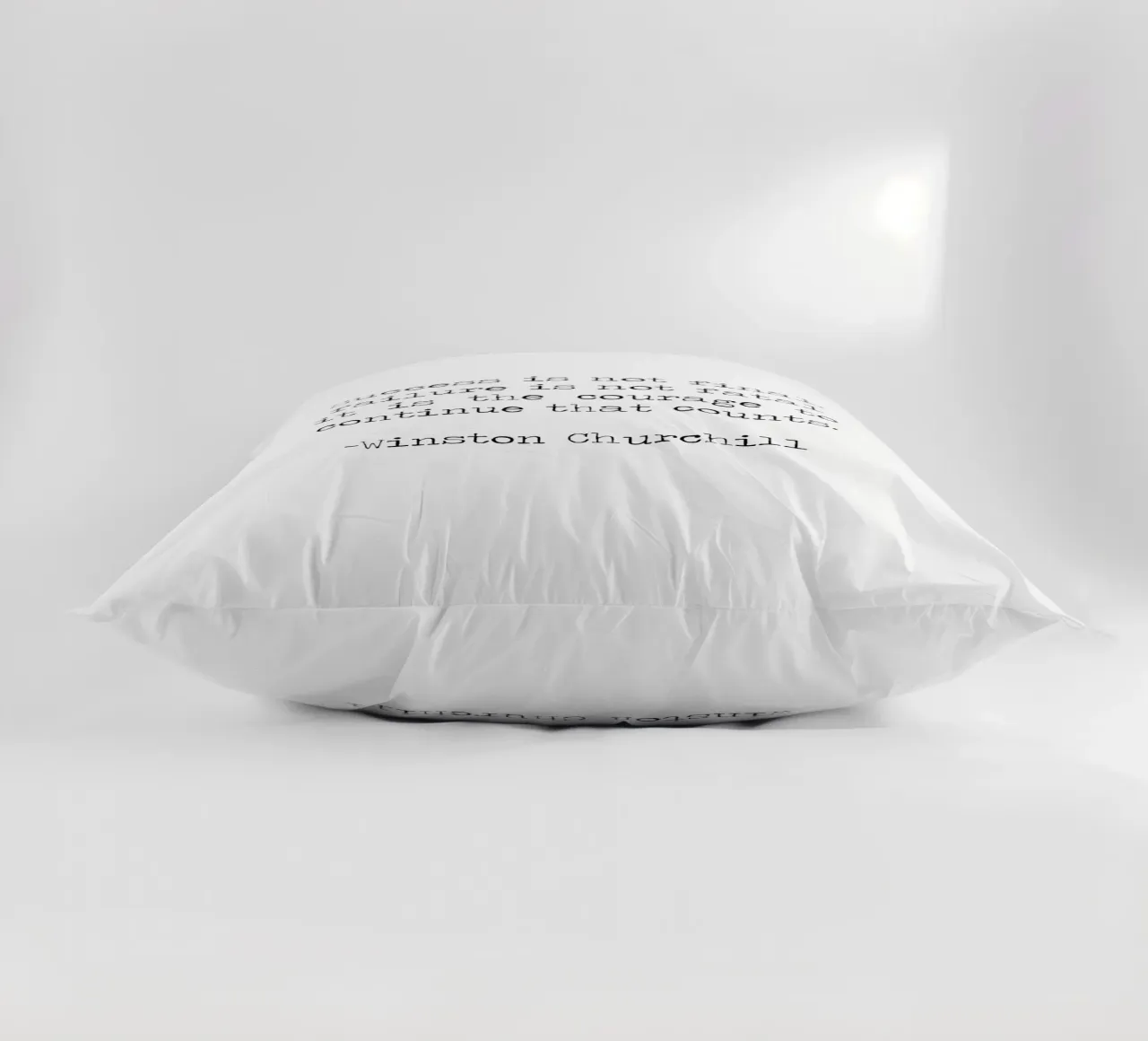 Success if not final, failure is not fatal. Courage quote decorative cushion by Summer Soul Co. - Quotes