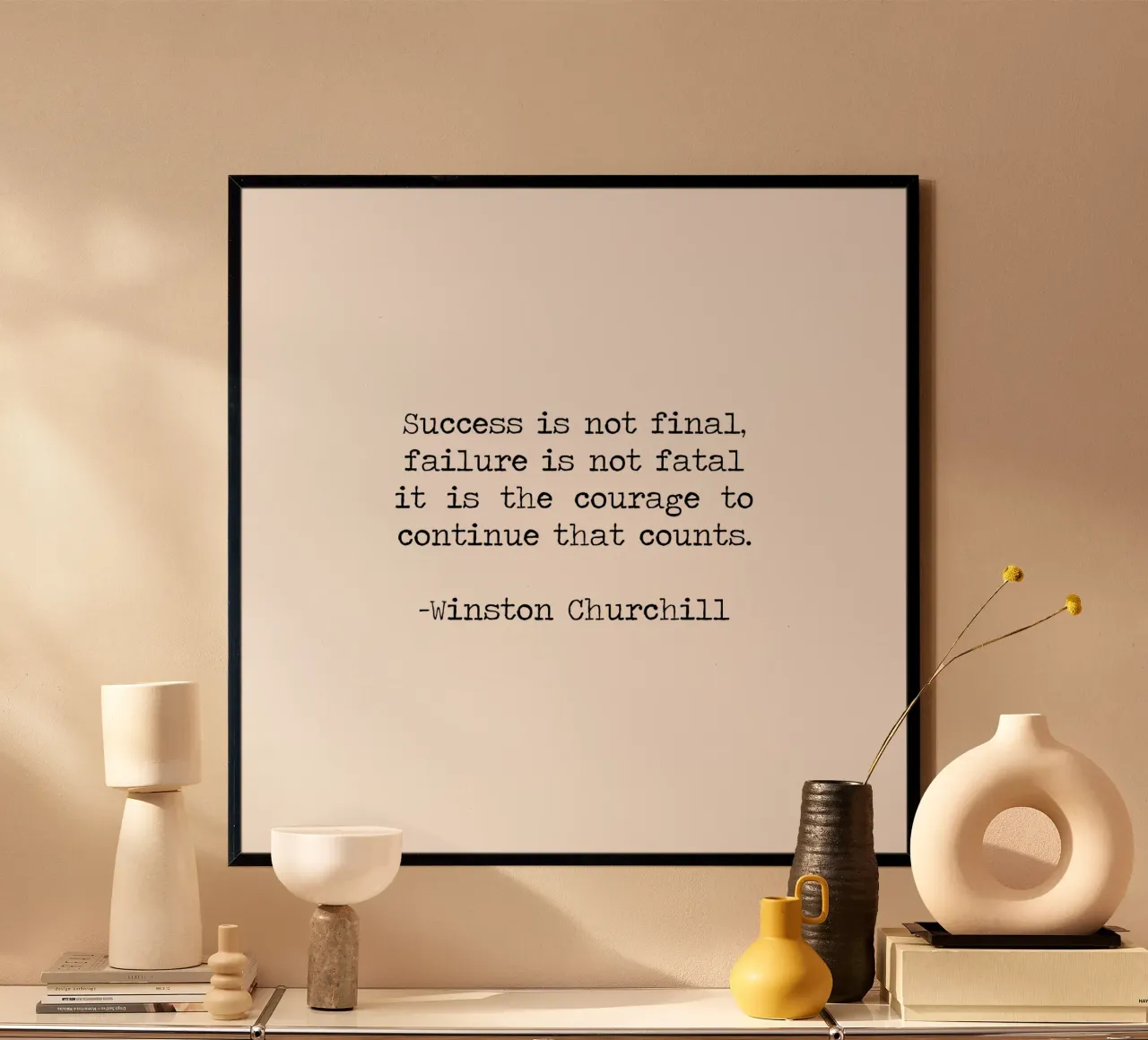 Success if not final, failure is not fatal. Courage quote hahnemühle by Summer Soul Co. - Quotes