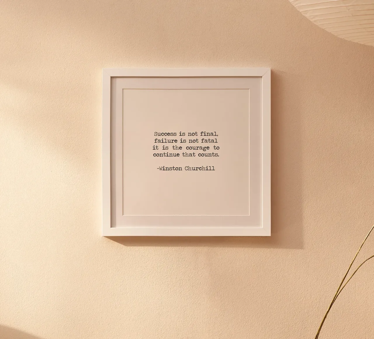 Success if not final, failure is not fatal. Courage quote hahnemühle by Summer Soul Co. - Quotes