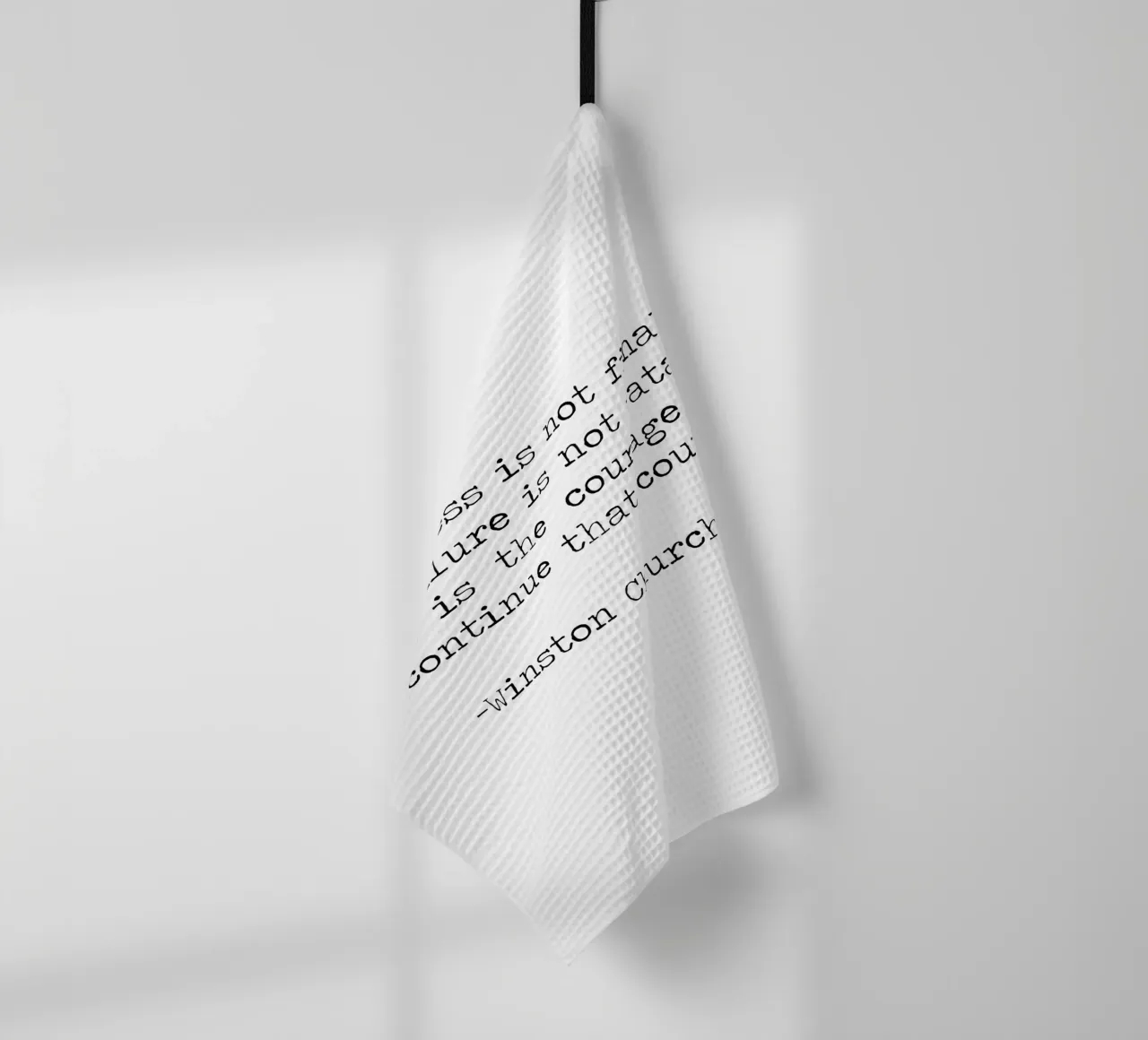 Success if not final, failure is not fatal. Courage quote tea towel by Summer Soul Co. - Quotes