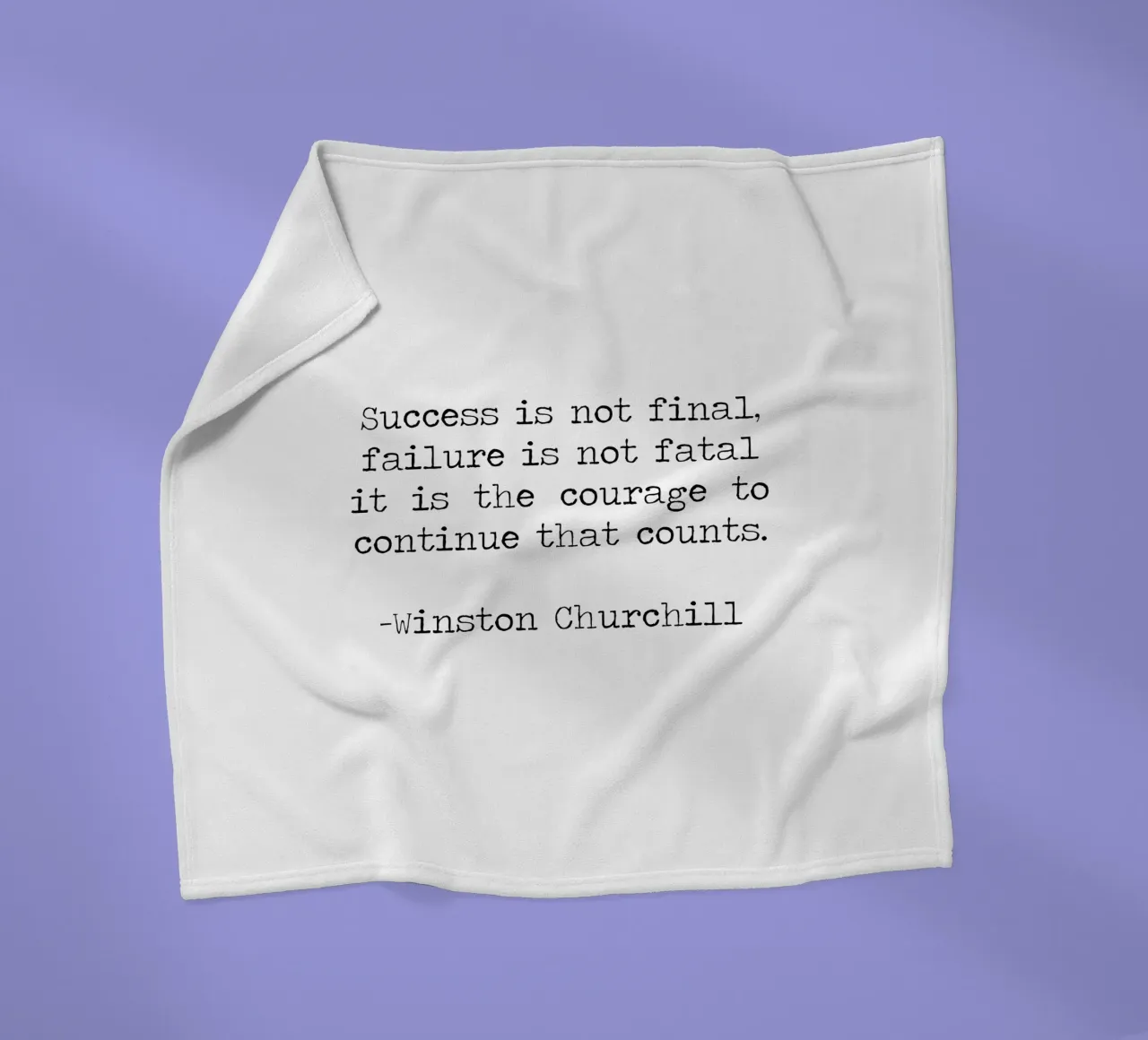 Success if not final, failure is not fatal. Courage quote fleece blanket by Summer Soul Co. - Quotes