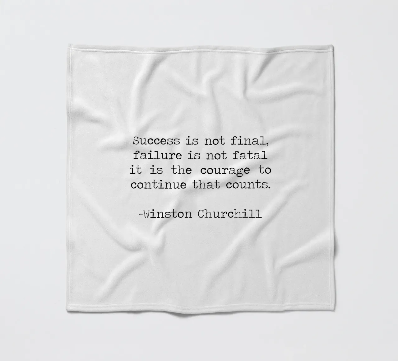 Success if not final, failure is not fatal. Courage quote fleece blanket by Summer Soul Co. - Quotes