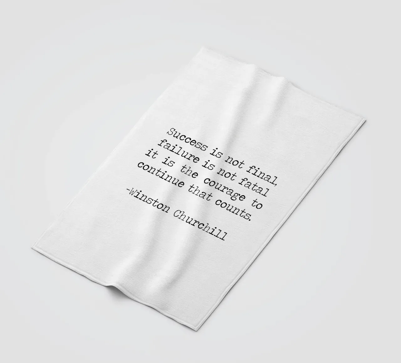 Success if not final, failure is not fatal. Courage quote fleece blanket by Summer Soul Co. - Quotes