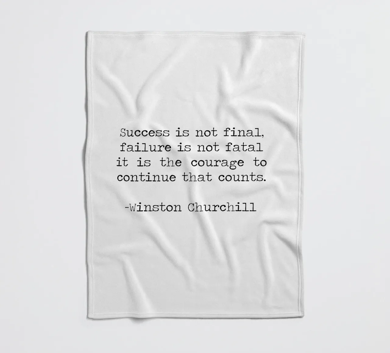 Success if not final, failure is not fatal. Courage quote fleece blanket by Summer Soul Co. - Quotes
