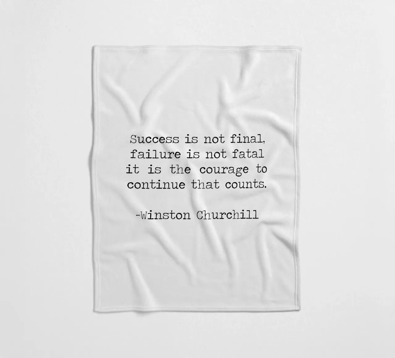 Success if not final, failure is not fatal. Courage quote fleece blanket by Summer Soul Co. - Quotes