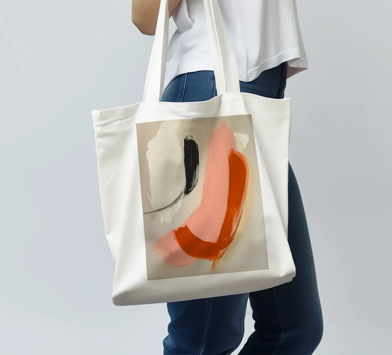 Pennellate astratte borsa in juta da Katja Stehle Design