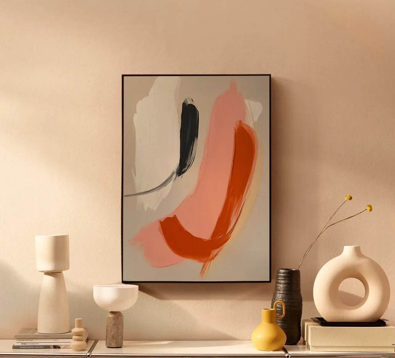 Pennellate astratte alluminio dibond da Katja Stehle Design