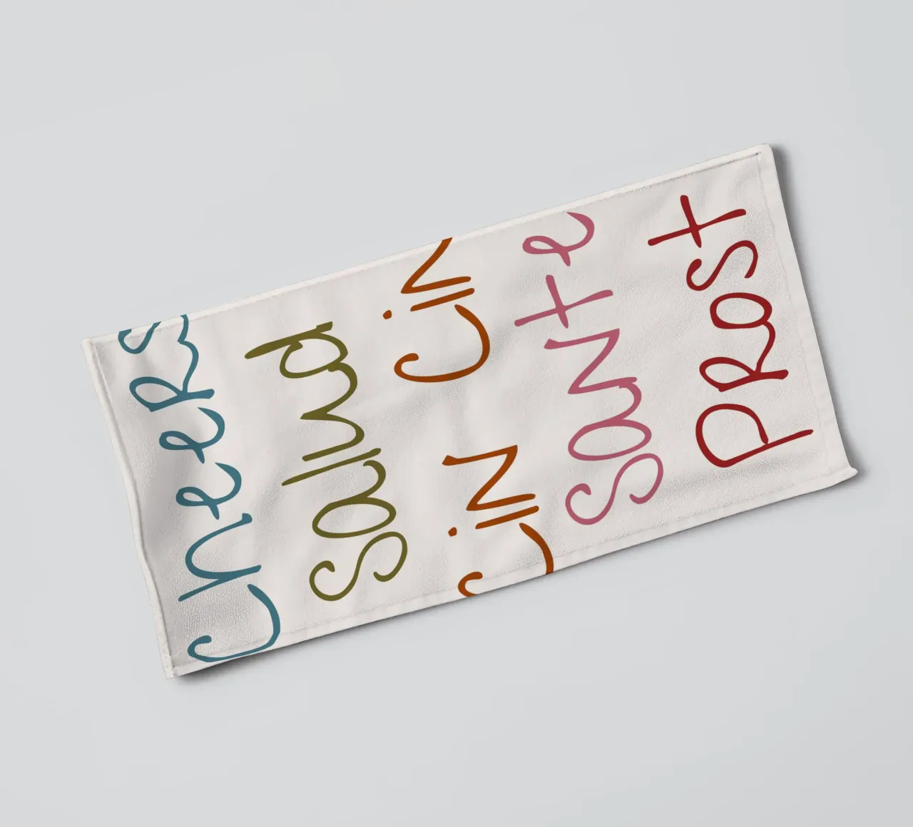 Cheers, cin cin, salud, typography, colourful towel by pdigitalprints