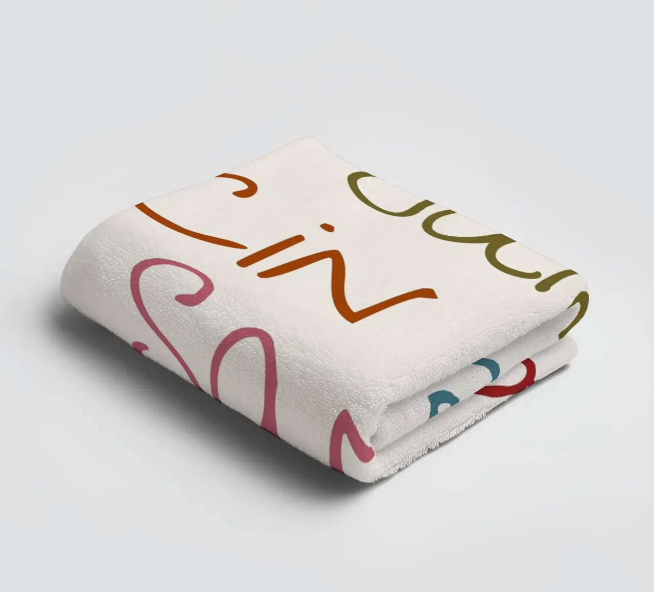 Cheers, cin cin, salud, typography, colourful towel by pdigitalprints