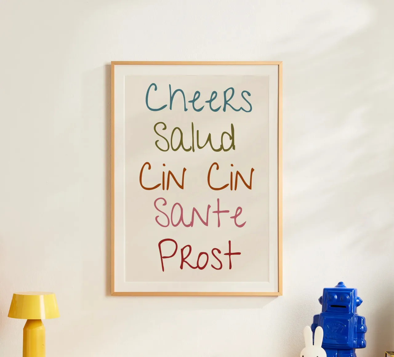 Salute, cin cin, salud, tipografia, colorato poster da pdigitalprints