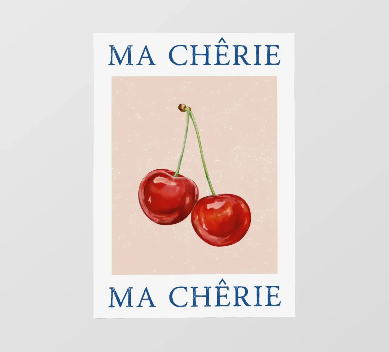 Ma Cherie, tipografia, ciliegia vintage , retrò telo in pvc da pdigitalprints