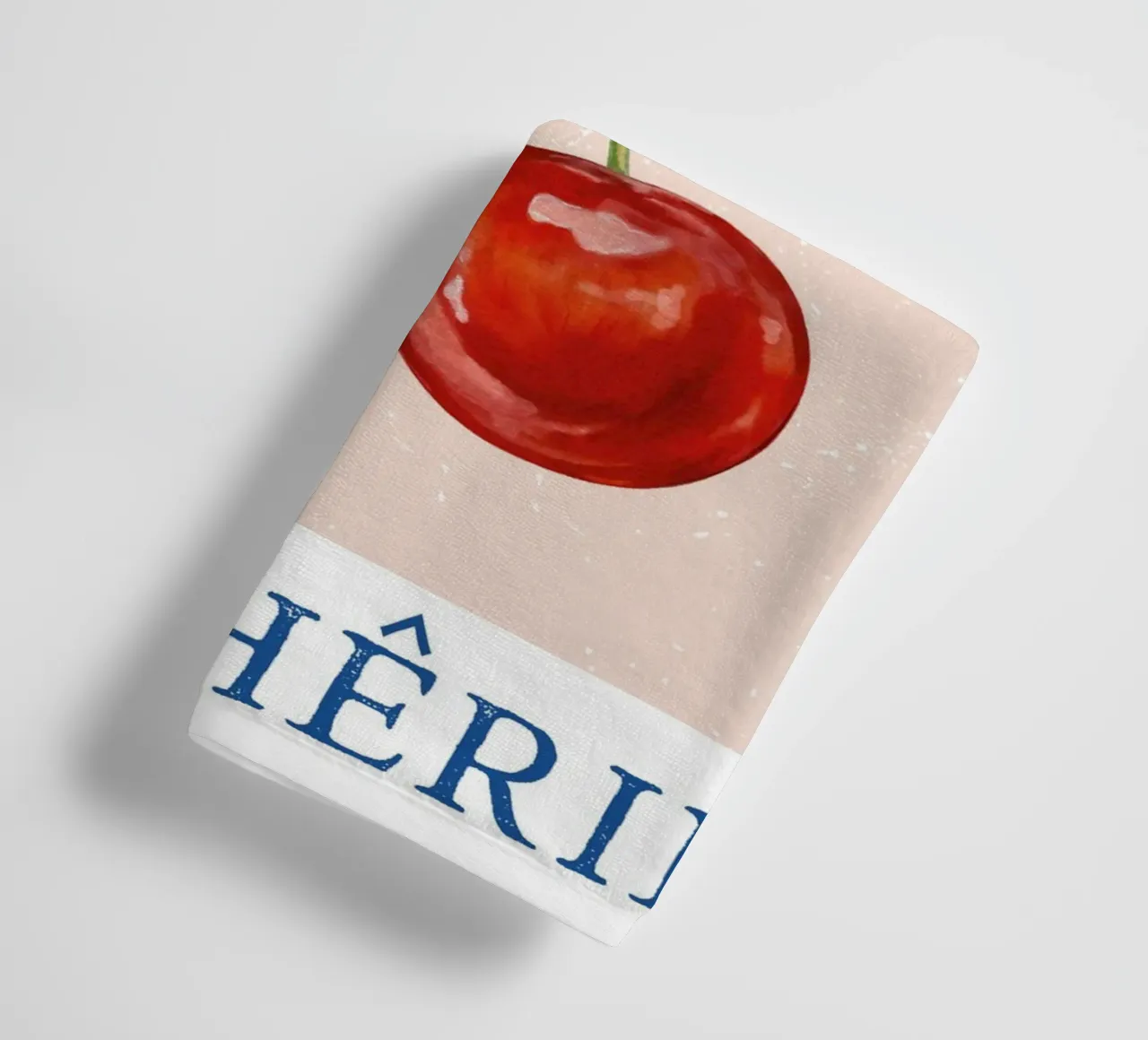 Ma Cherie, tipografia, ciliegia vintage , retrò asciugamano da bagno da pdigitalprints