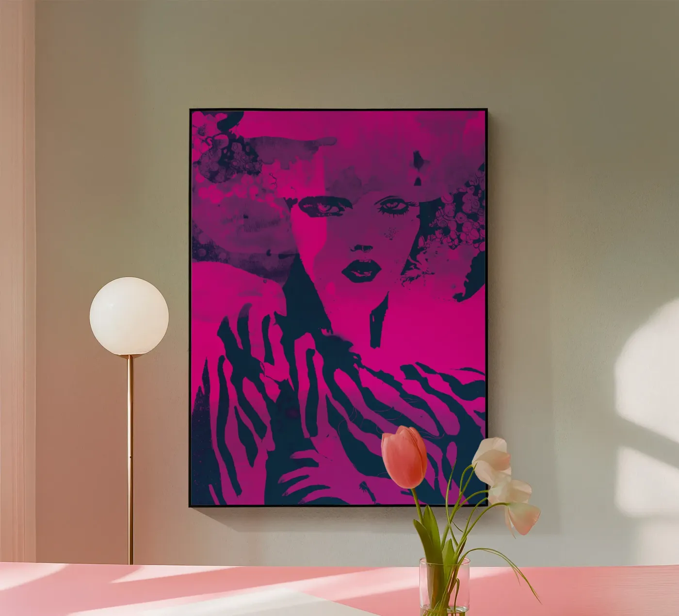 fuchsia acryl van Giulio Iurissevich