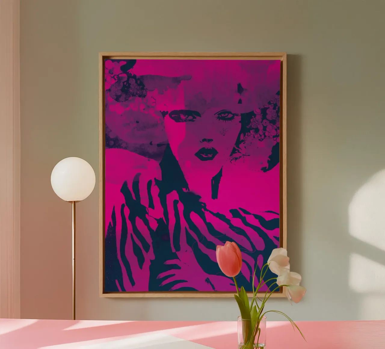 fuchsia canvas by Giulio Iurissevich