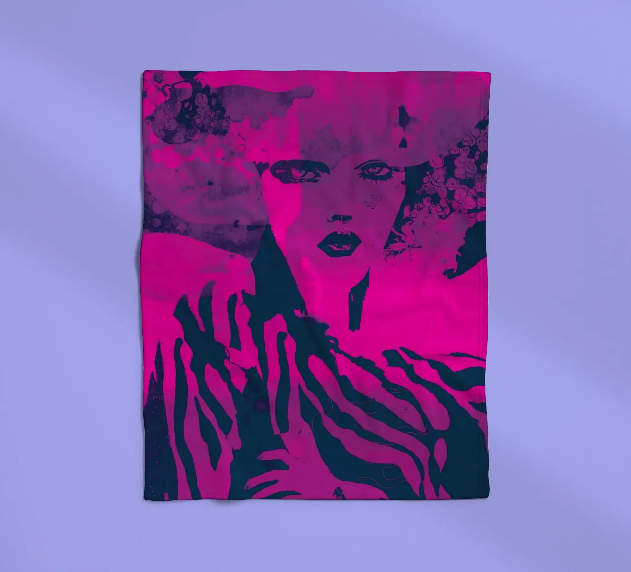 fuchsia Fleecedecke von Giulio Iurissevich