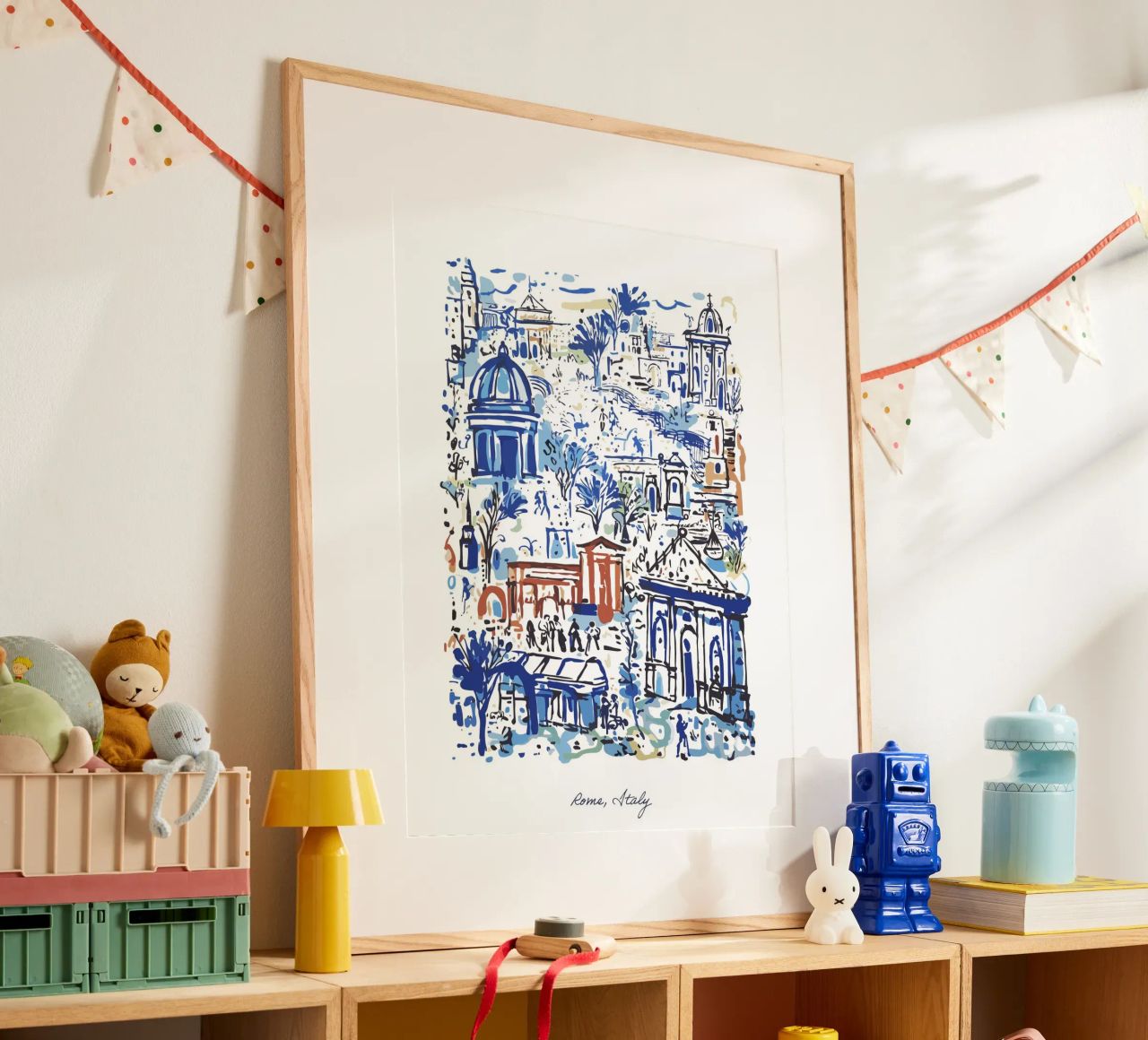 Rome Italie, Landmarks Illustration Line Art poster de Peaches Art Prints